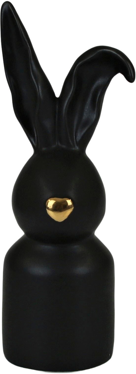 AM Design Osterhase »Osterfigur, Hase mit goldfarbener Nase«, Dekofigur aus Porzellan, Ostern, Höhe ca. 19 cm