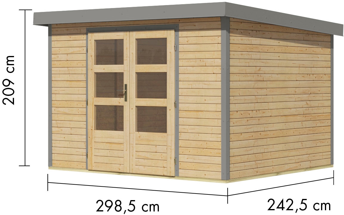 Karibu Gartenhaus »Jupiter 5 A«, in verschiedenen Farben