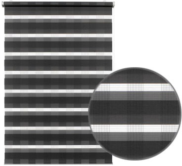 GARDINIA Doppelrollo "EASYFIX Duo Rollo Karo" Lichtschutz Sichtschutz mit B günstig online kaufen