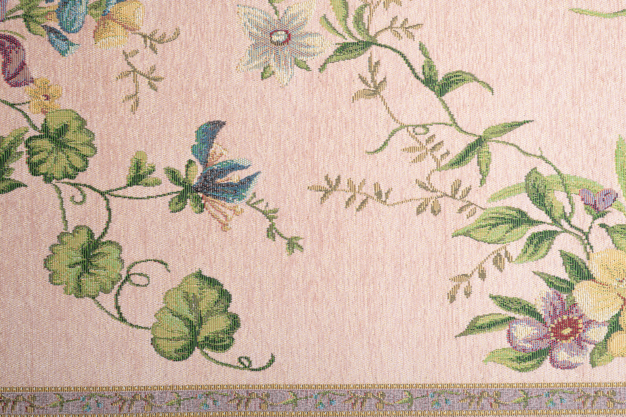 THEKO Teppich »Flomi Sagrini«, rechteckig, Flachgewebe, Pastell-Farben, Blumen Design