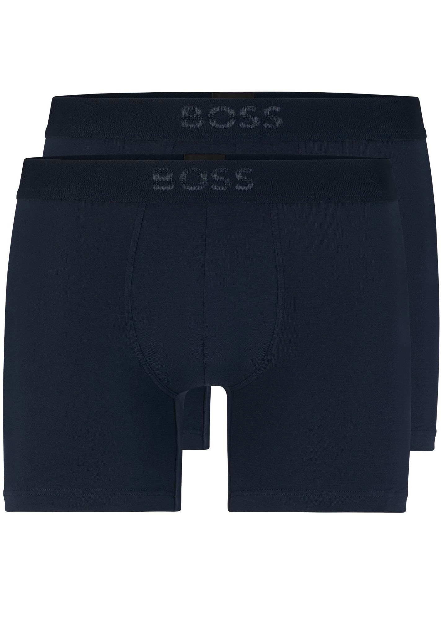 BOSS Boxer »BoxerBr 2P UltraSoft«, (Packung, 2 St., 2er Pack), mit tonalem BOSS Logo-Elastikbund