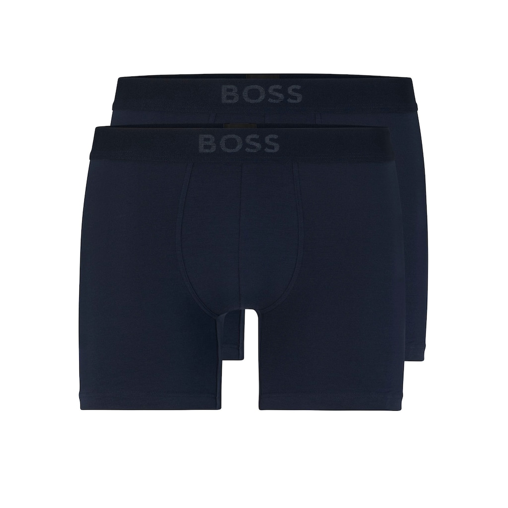 BOSS Boxer »BoxerBr 2P UltraSoft«, (Packung, 2 St., 2er Pack), mit tonalem BOSS Logo-Elastikbund