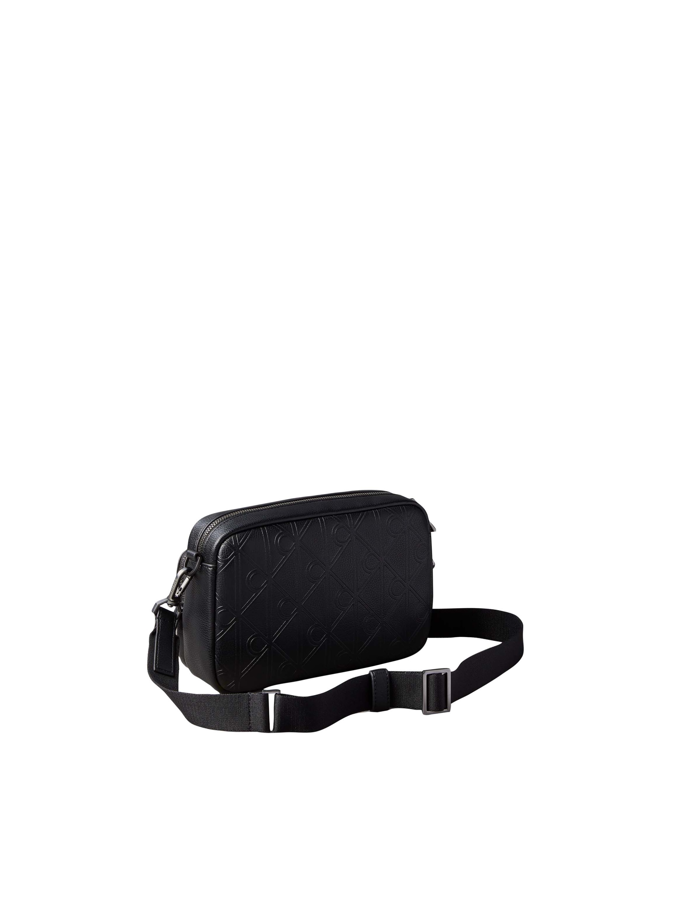 Calvin Klein Umhängetasche »EMBLEM AOP DEBOSS CAMERA BAG« Crossbody Bag, Schultertasche mit CK-Logoprägung und Fronttasche