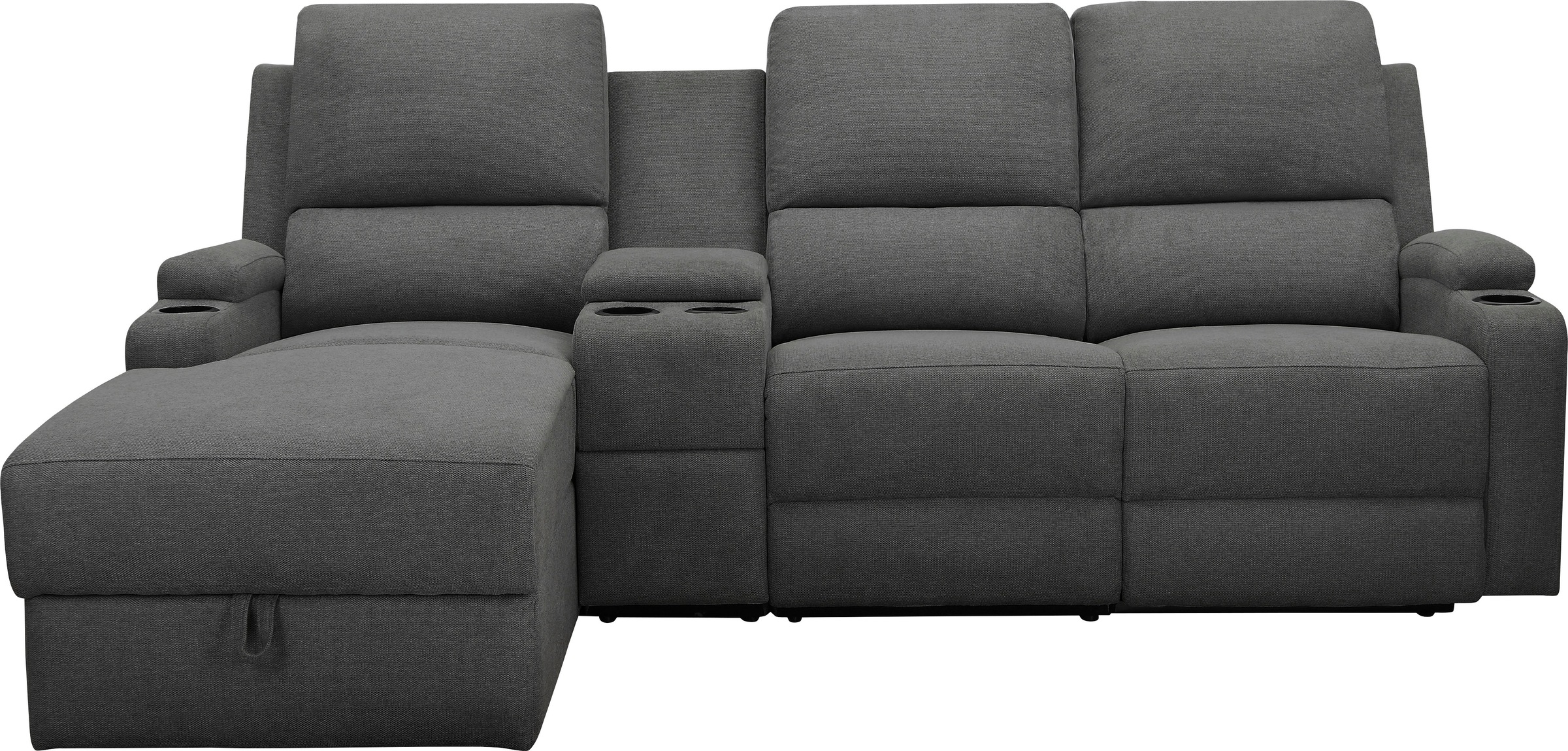 Home affaire Ecksofa "NAPORI Multimediasofa, 3er Kinosessel XXL, L-Form, 3 günstig online kaufen