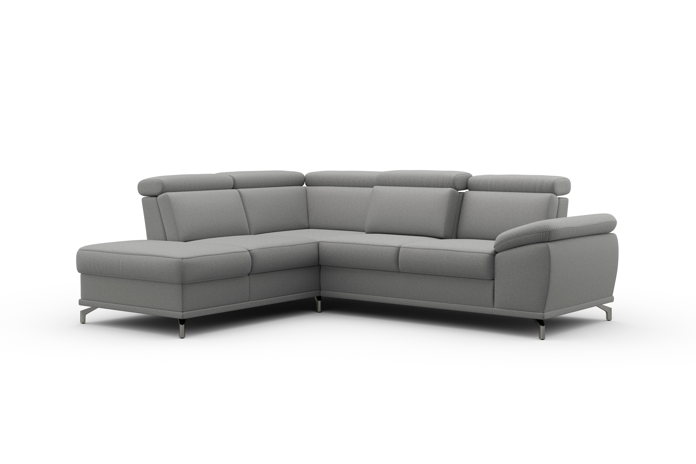 sit&more Ecksofa »Cabrio L-Form, B: 274 cm, mit Sitztiefen-, Arm- & Kopfteilverstellung« 3 Nierenkissen, Federkern, optional Bettfunktion und Stauraum