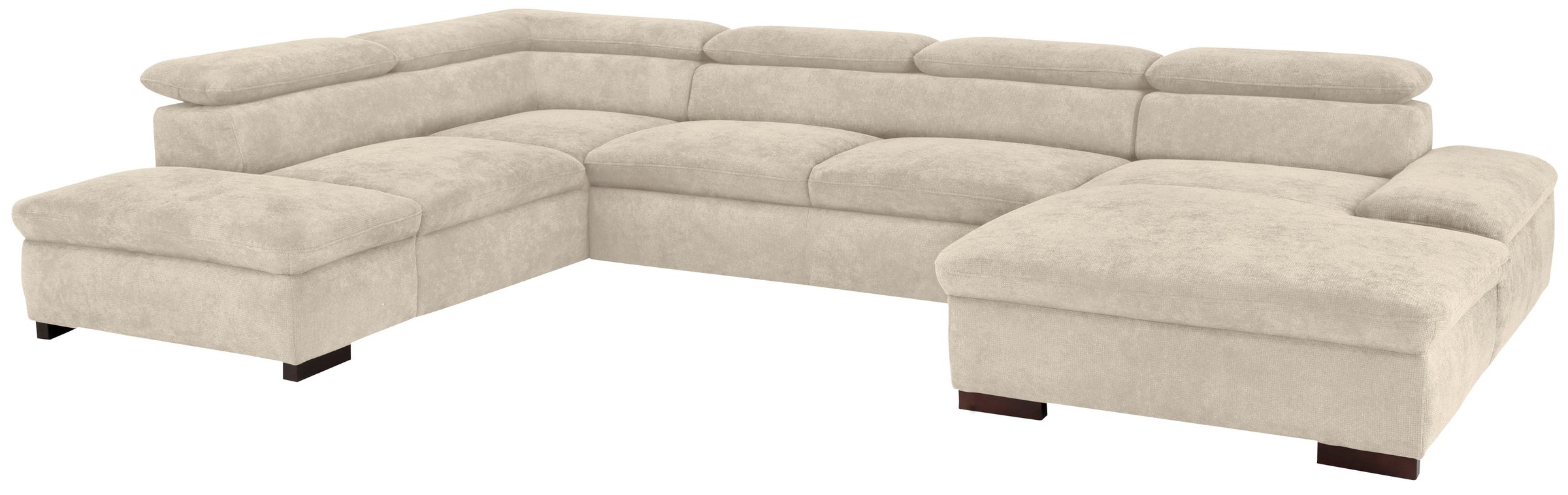 Home affaire Wohnlandschaft "Alberto U-Form" mit Kopfteilverstellung, wahlw günstig online kaufen