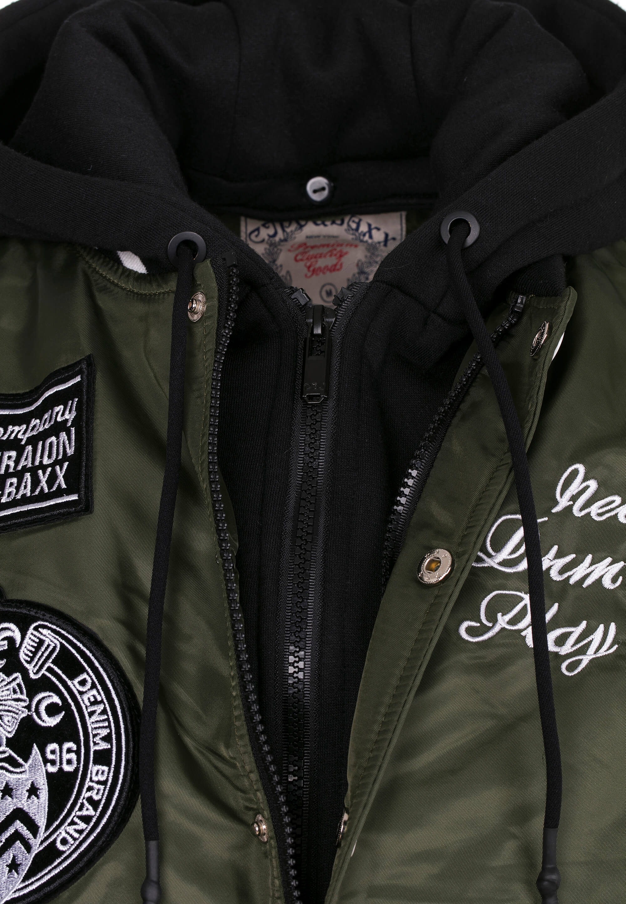 Cipo & Baxx Collegejacke, mit lässiger Kapuze
