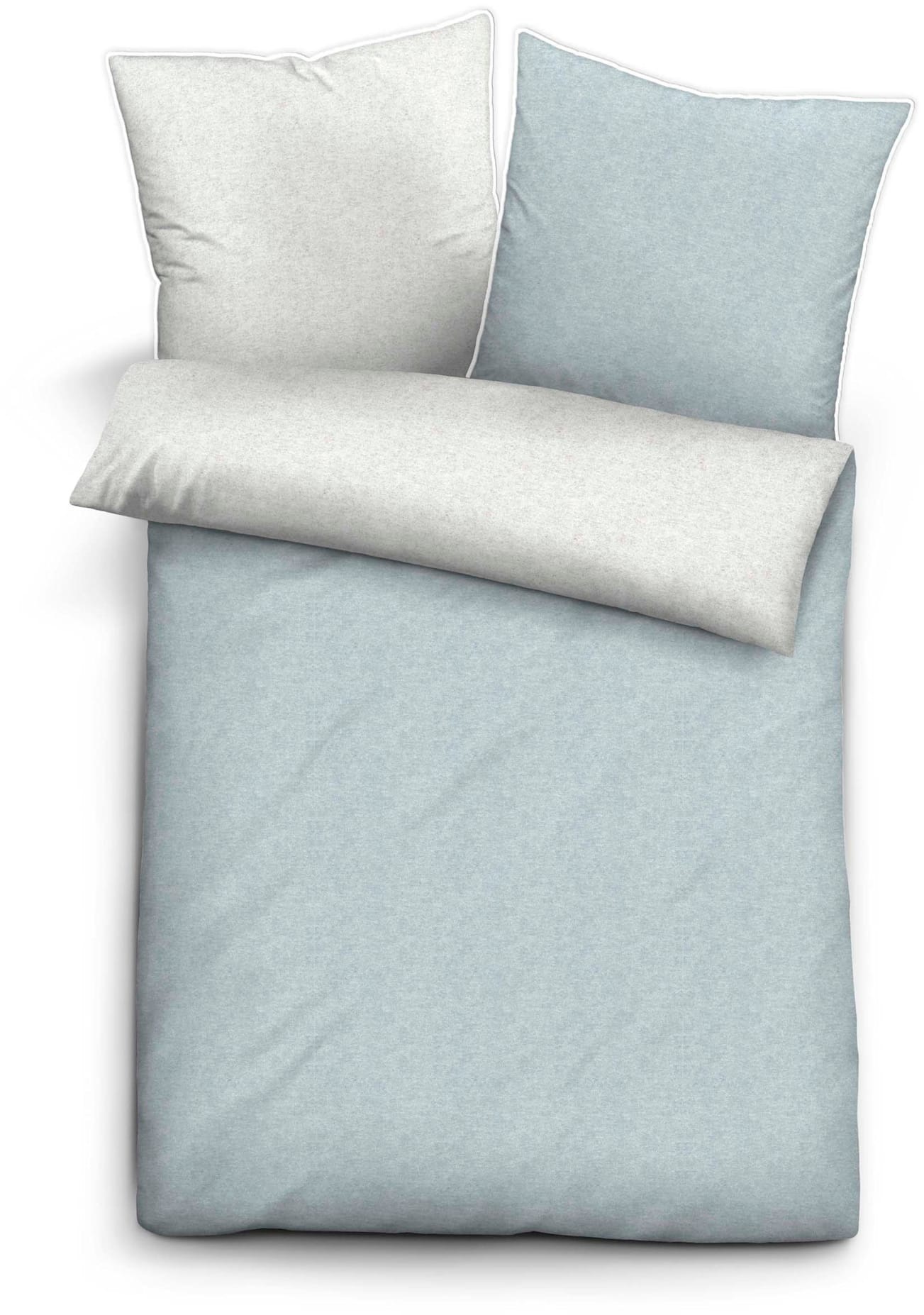 Bettwäsche BIBERNA, grau, Biber;Feinbiber;Feinbiber, 100% Baumwolle, Bettwäsche