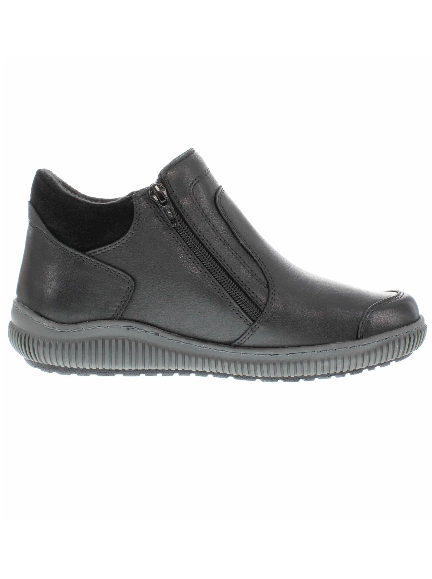 Stiefelette CASUAL LOOKS, Damen, Gr. 39, schwarz, Glattleder, Veloursleder, Schuhe Stiefelette 3