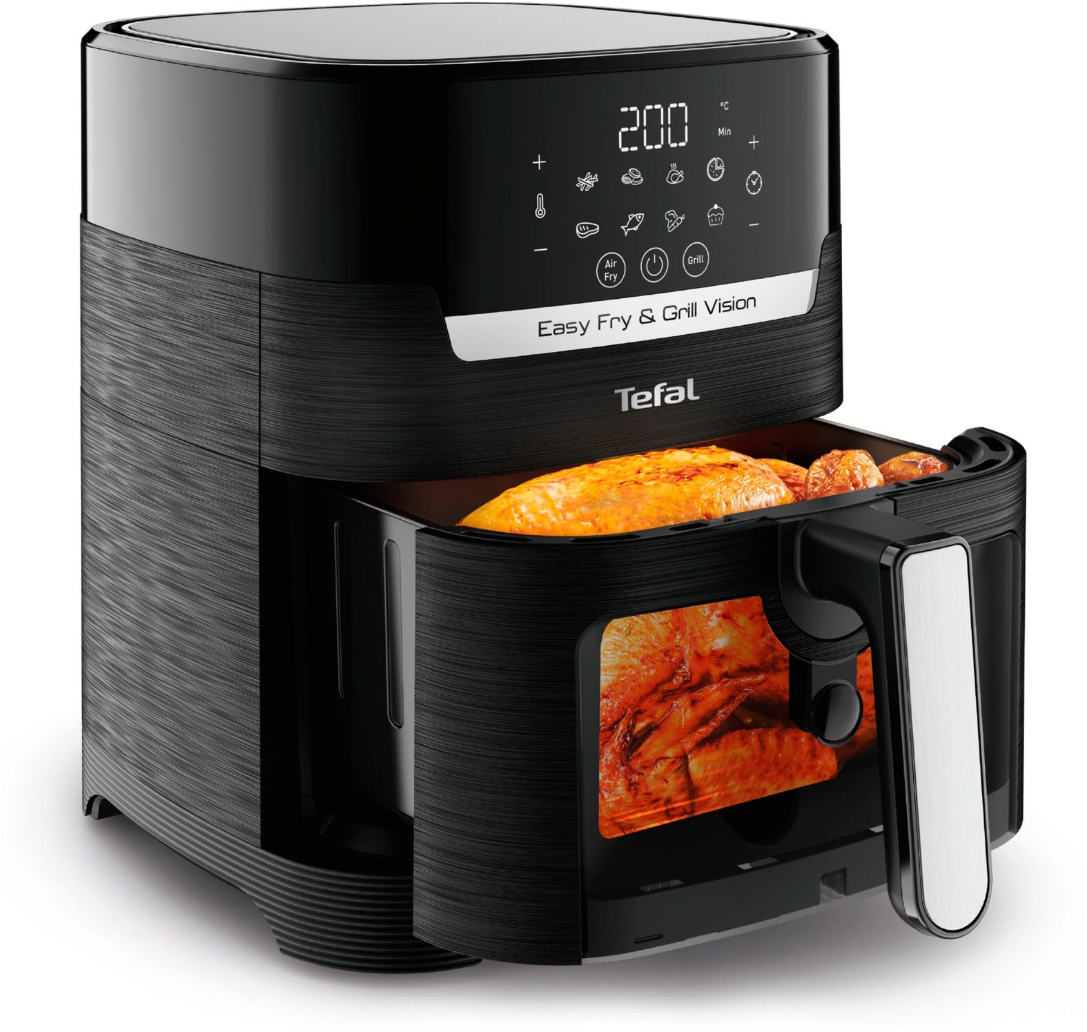 Tefal Heißluftfritteuse »Easy Fry & Grill Vision«, 1550 W, Sichtfenster, schnell & energiesparend, 8 Programme, EY5068