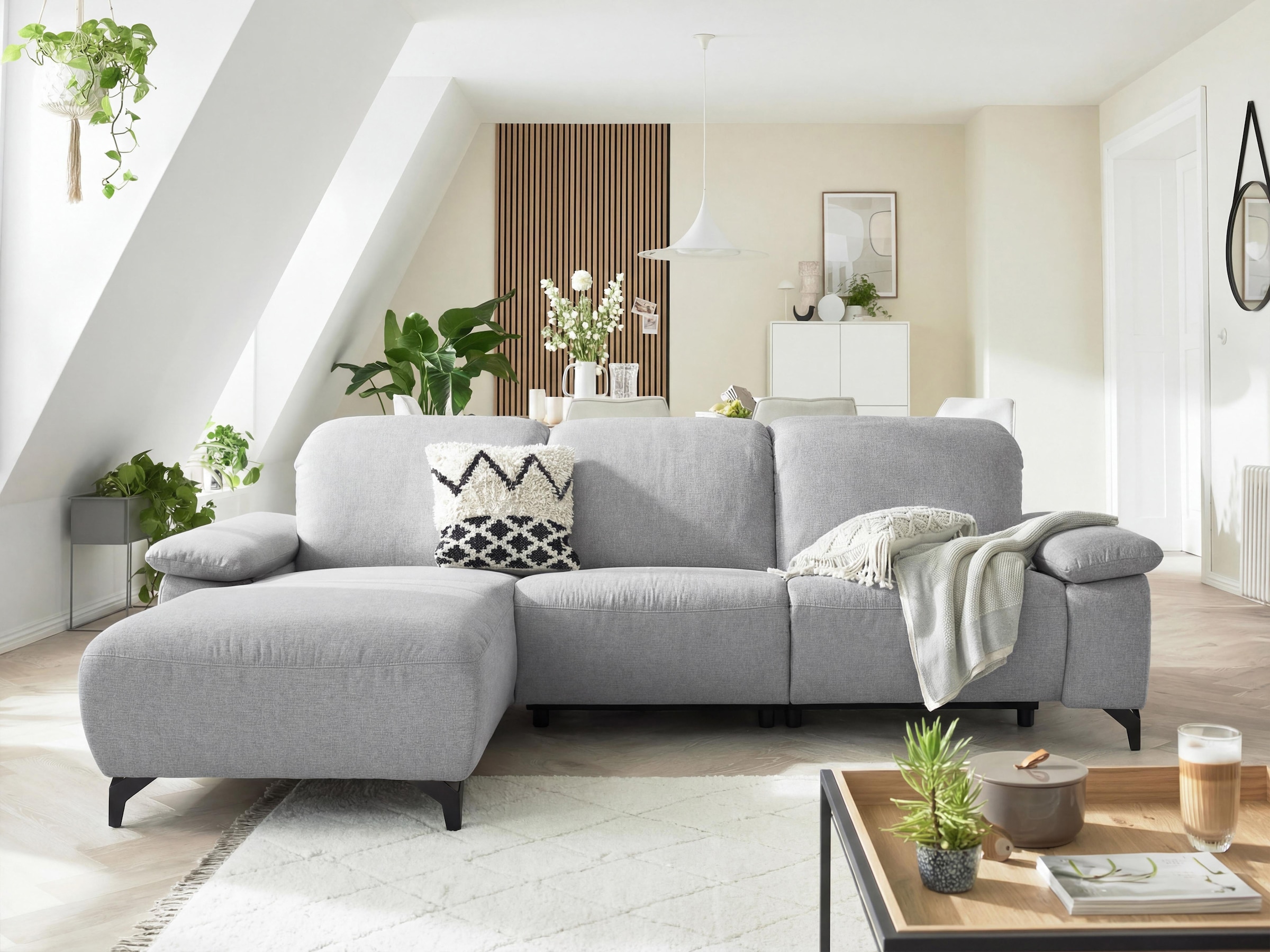 Musterring Ecksofa "MR370 mit/ohne Relaxfunktion, verschiedene Unterfederungen zur Auswahl" Farbe, Material, Sitzkomfort und Funktion wählbar, Maße 280 x 180 cm