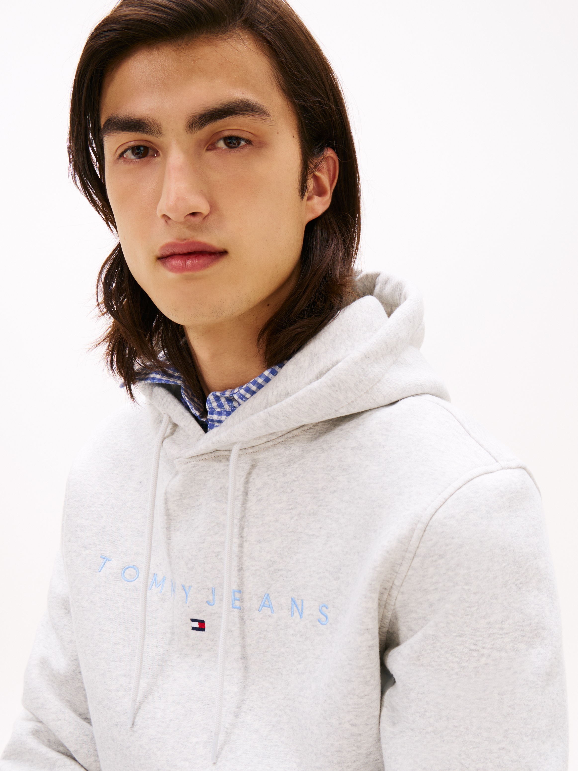 Tommy Jeans Hoodie "TJM REG LINEAR LOGO HOODIE EXT", mit Logo-Stickerei günstig online kaufen