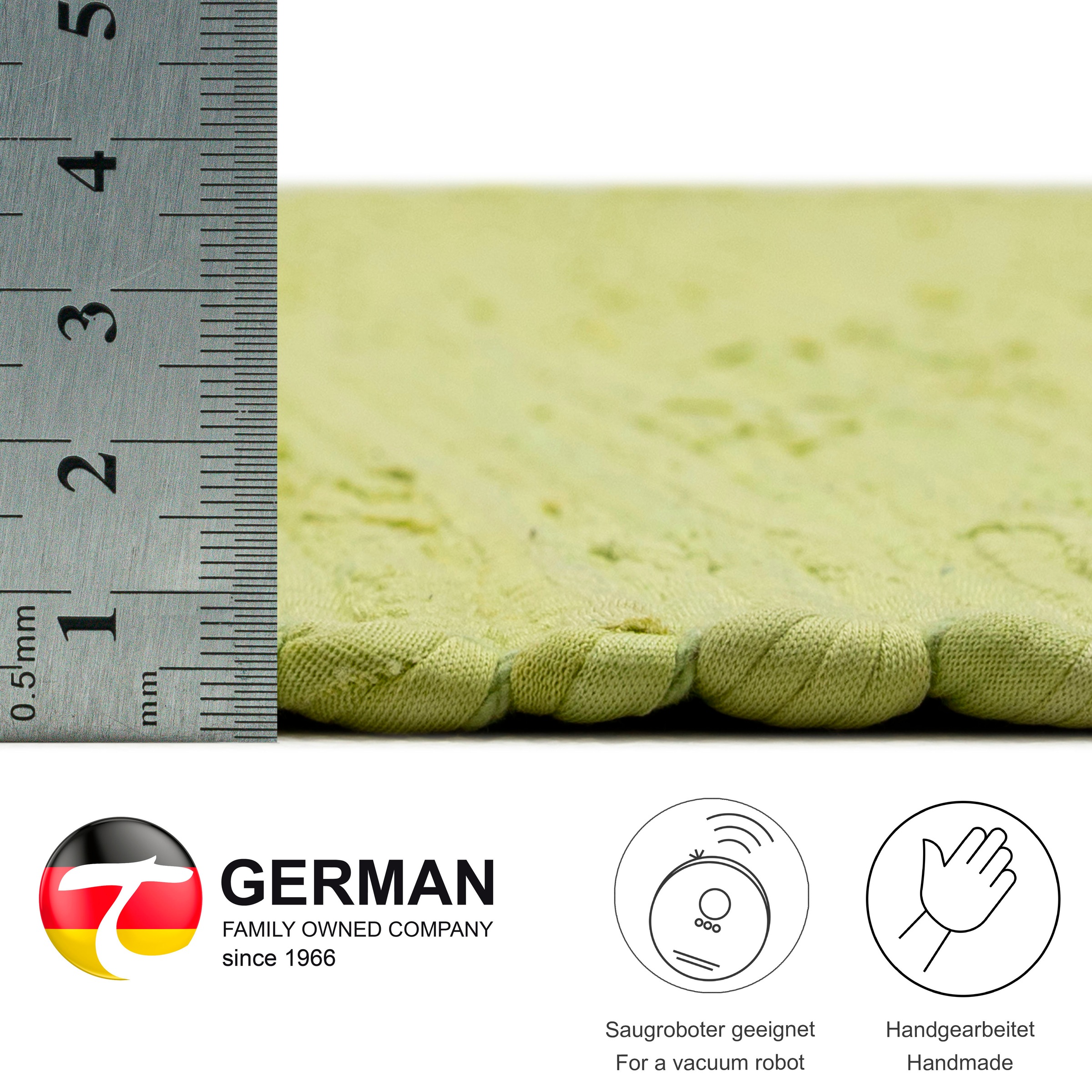 Thumbnail - THEKO Teppich "Happy Cotton Fleckerl, handgewebt" rechteckig 5 mm Höhe Flachgewebe, reine Baumwolle, meliert, mit Franse...