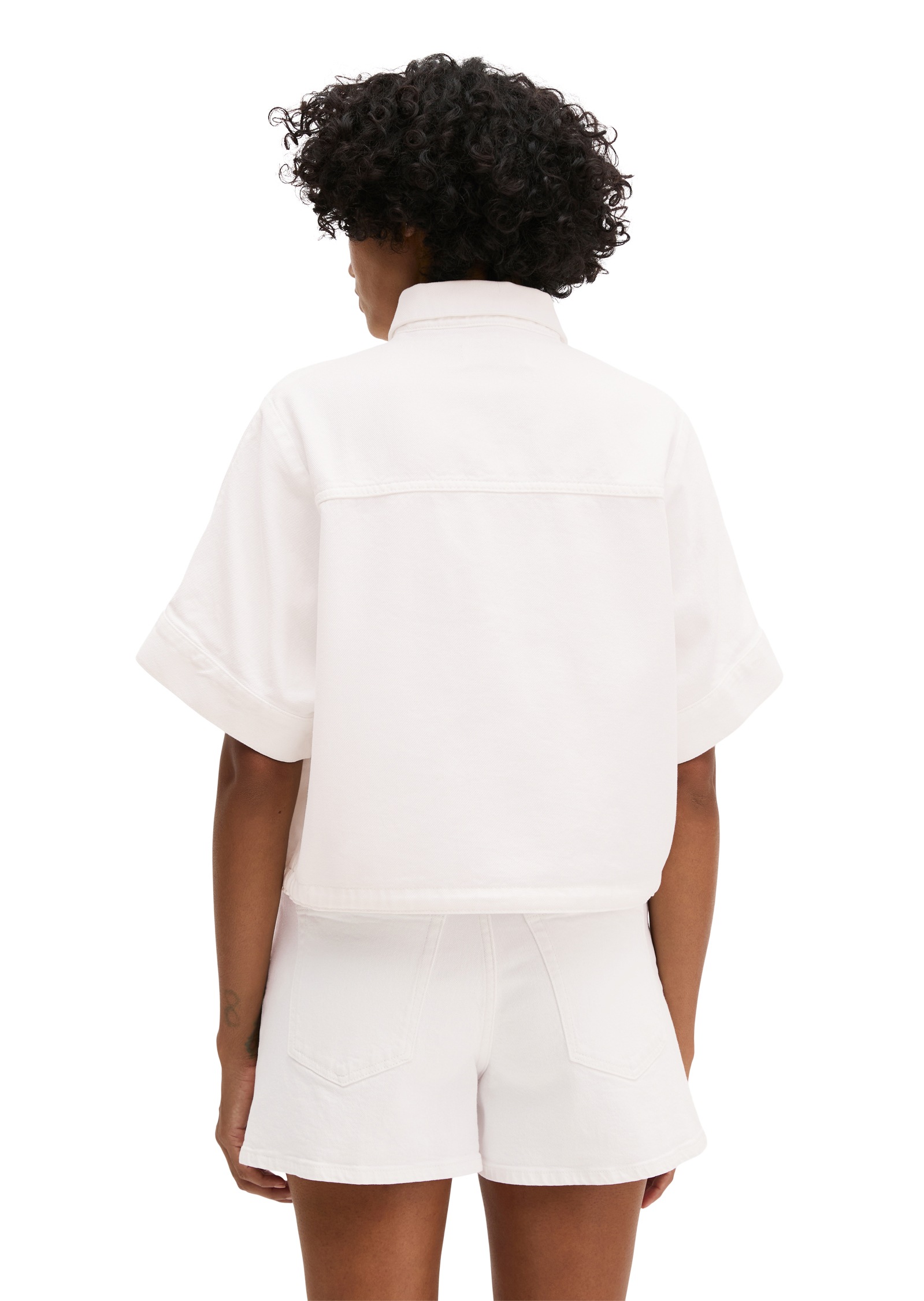 Marc O'Polo Kurzarmbluse »aus Organic-Cotton-Lyocell-Mix«