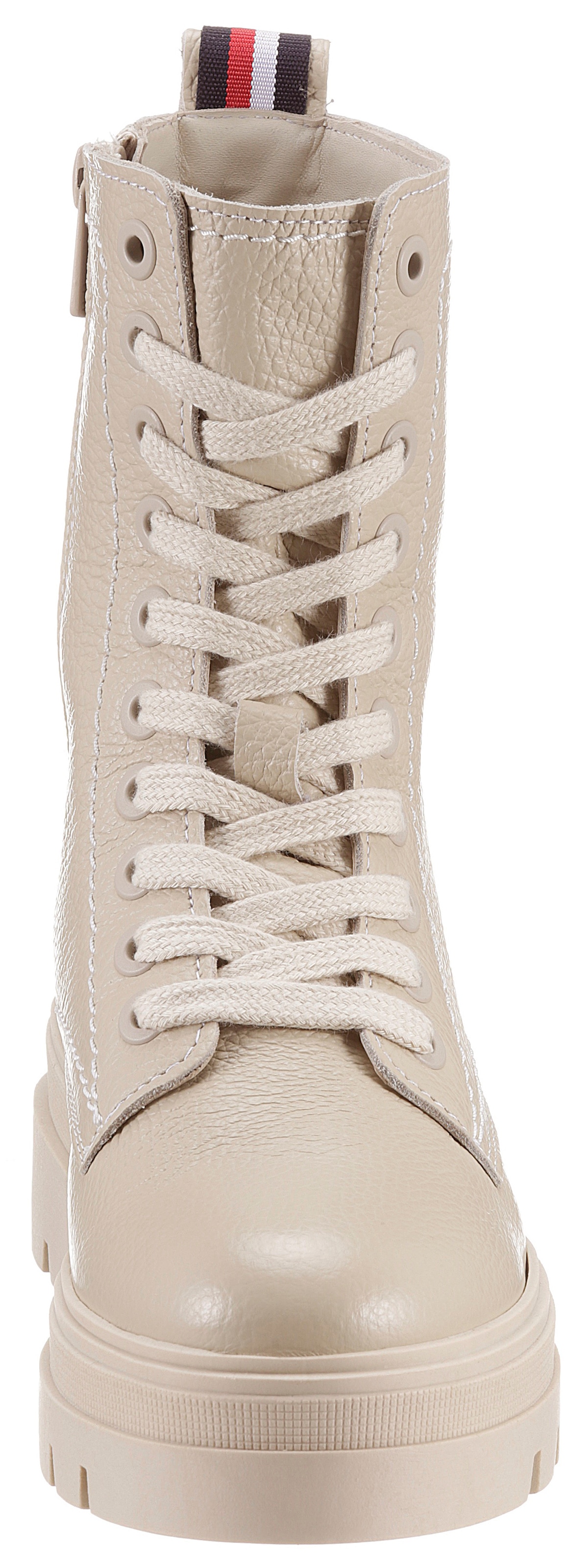 Tommy Hilfiger Schnürstiefelette »MONOCHROMATIC LACE UP BOOT«, mit Logodruck seitlich