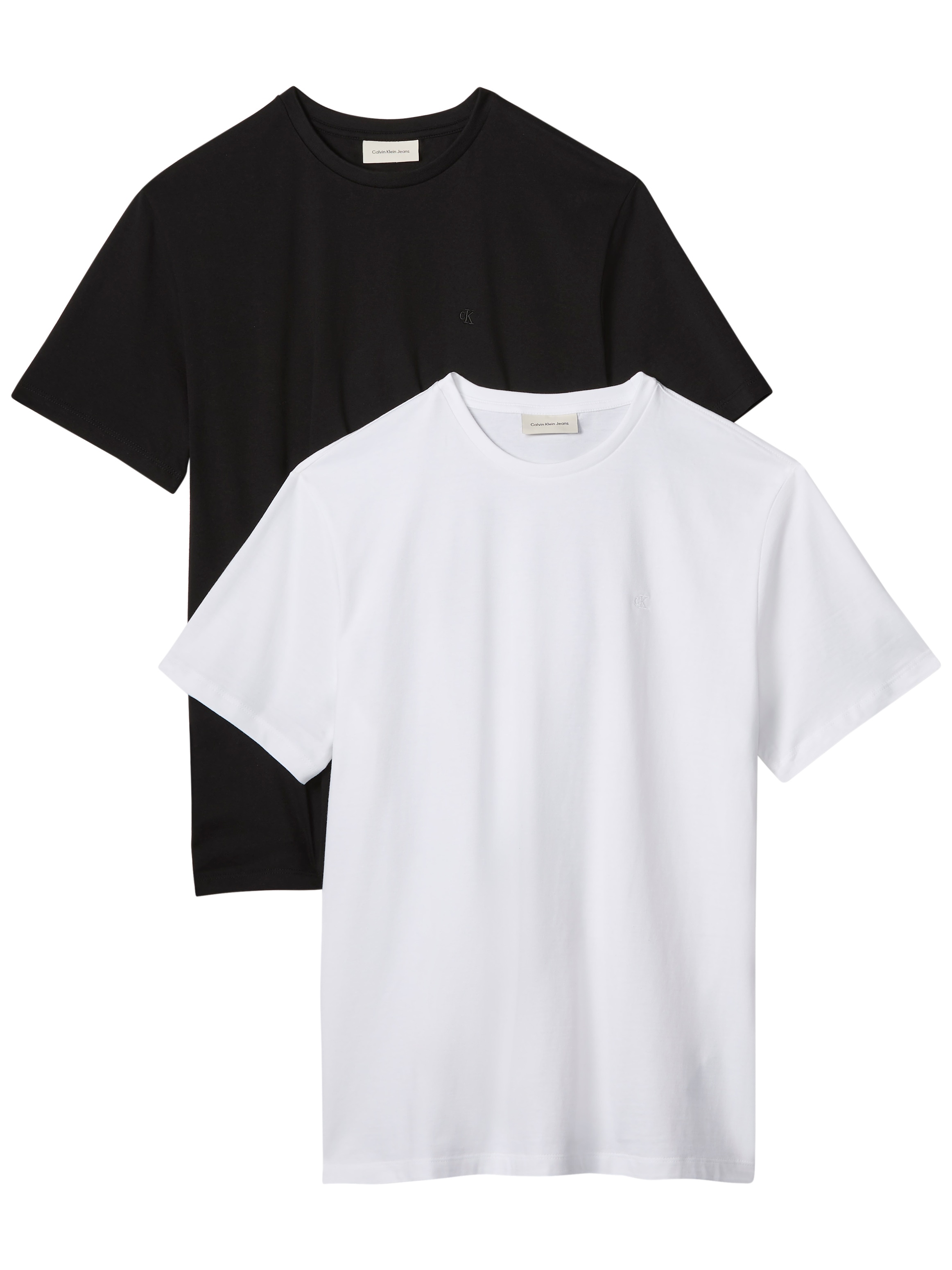Calvin Klein Jeans T-Shirt »SS CLASSIC MONOGRAM TEE 2PK« 2 Stk. Mit Rundhalsausschnitt, regular fit