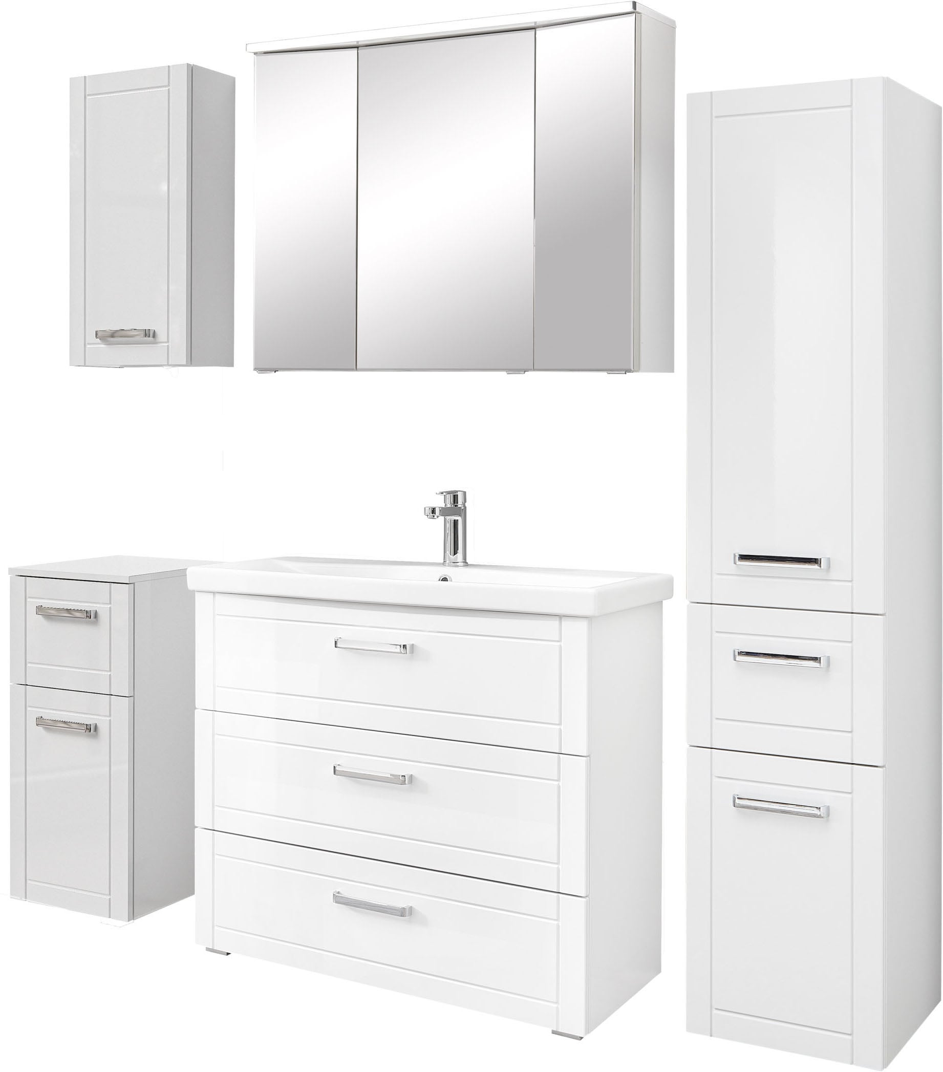 Saphir Badmöbel-Set "Serie 3007,6-teilig, mit Türdämpfer" 6 Stk. tlg.