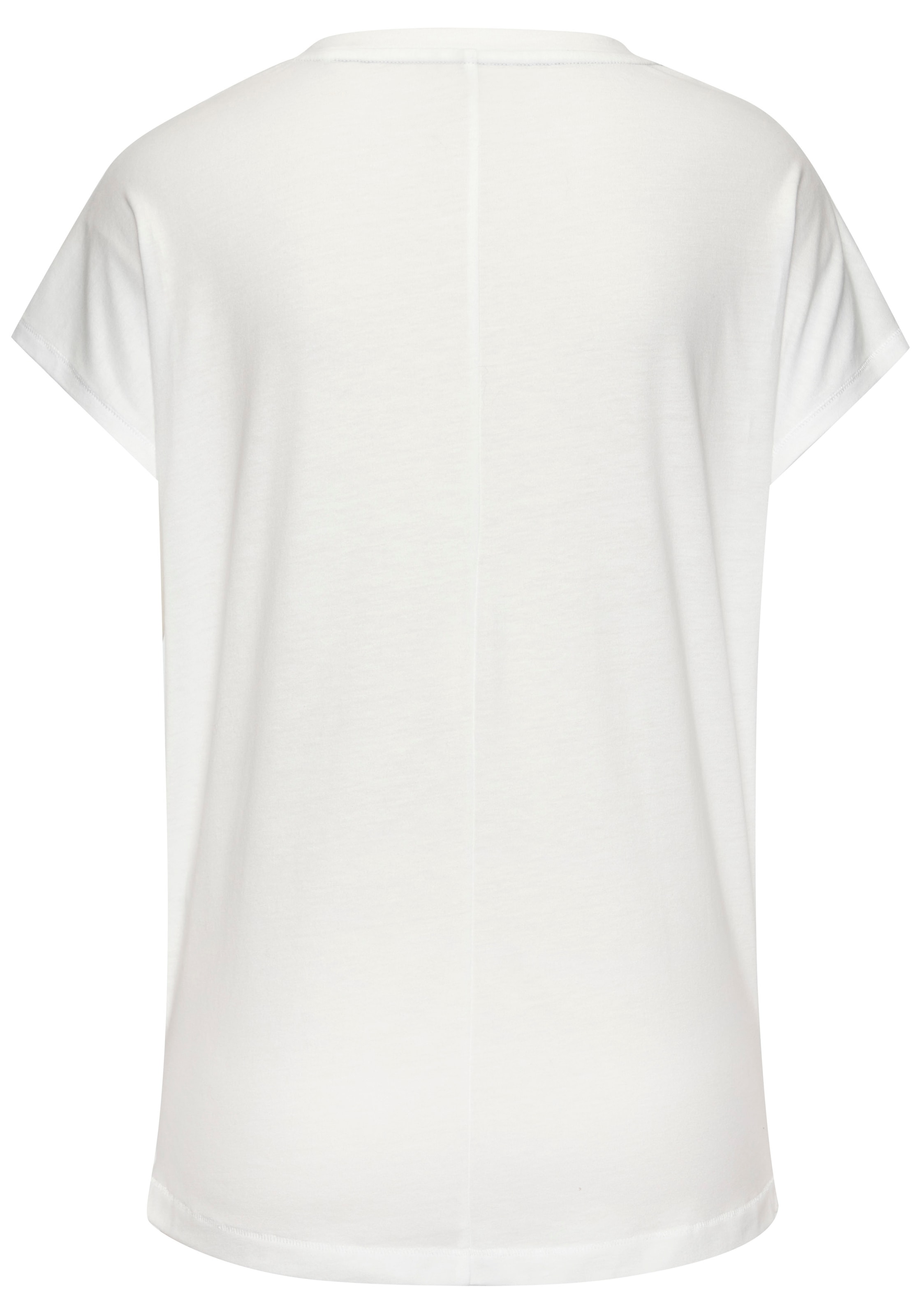 Elbsand V-Shirt, mit Logoprint, Kurzarmshirt, Basic