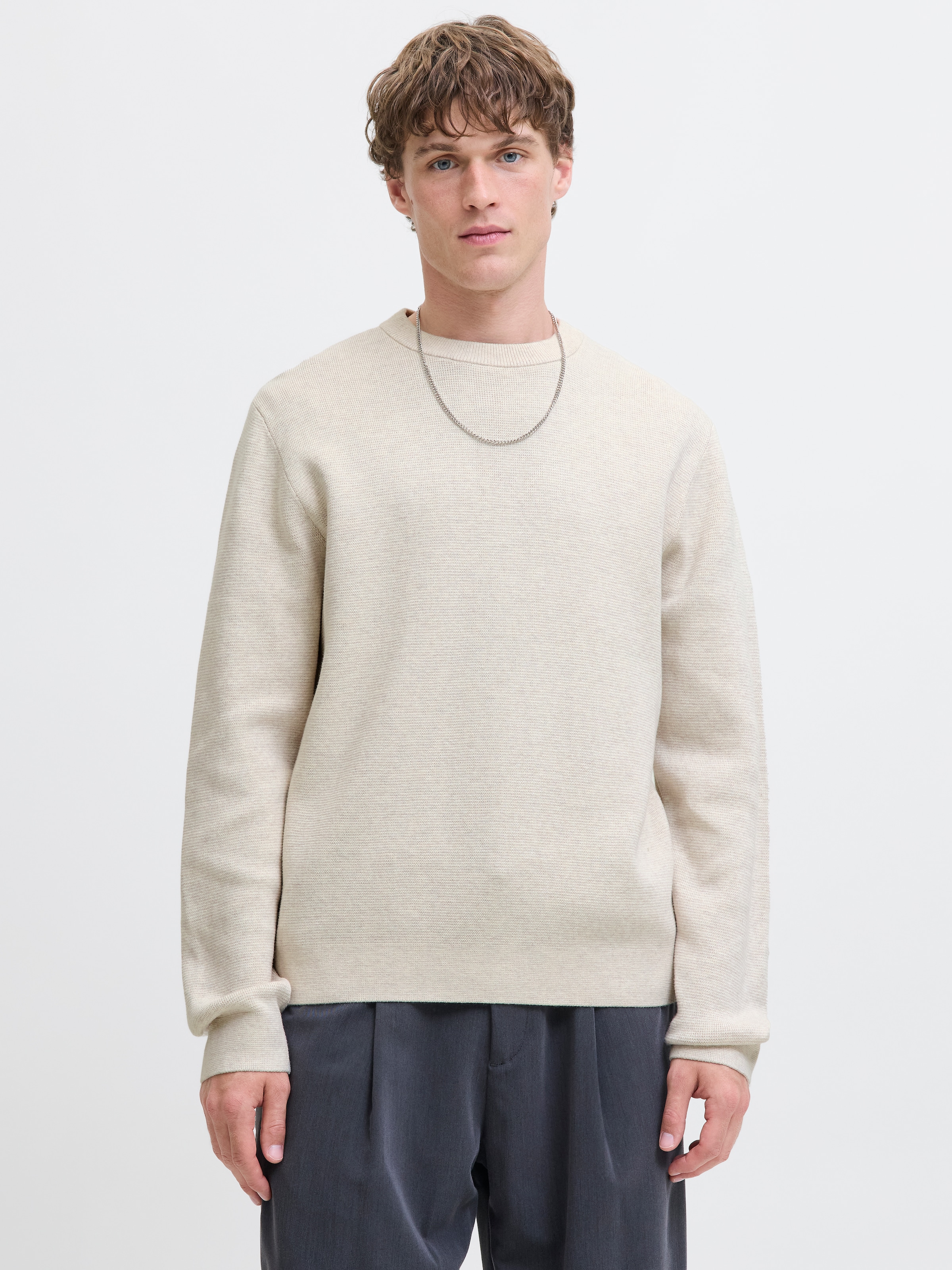 Jack & Jones Strickpullover "JPRBLAMILANO STITCH KNIT CREW NECK SN" günstig online kaufen