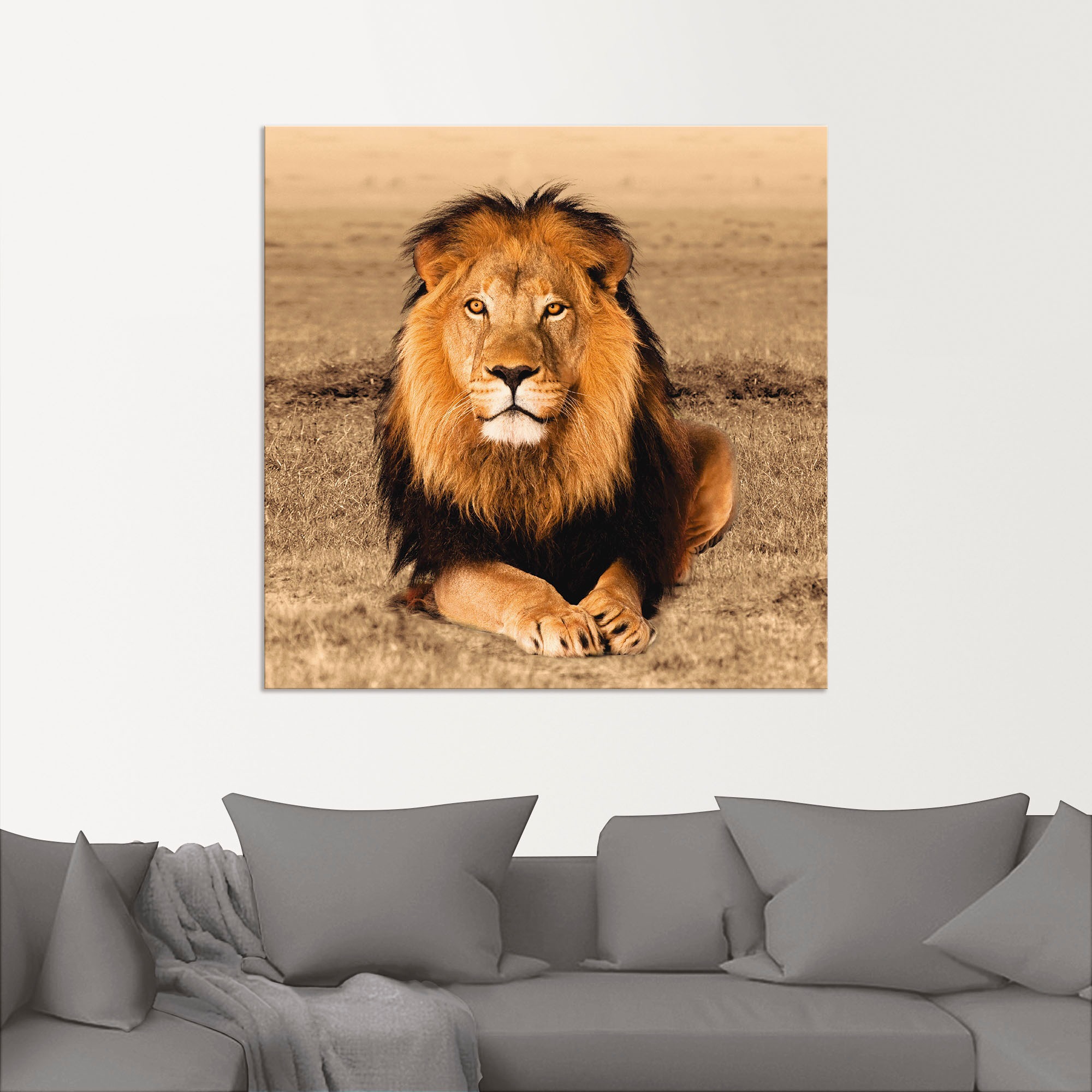 Artland Wandbild "Löwe", Wildtiere, (1 St.), als Alubild, Outdoorbild, Lein günstig online kaufen