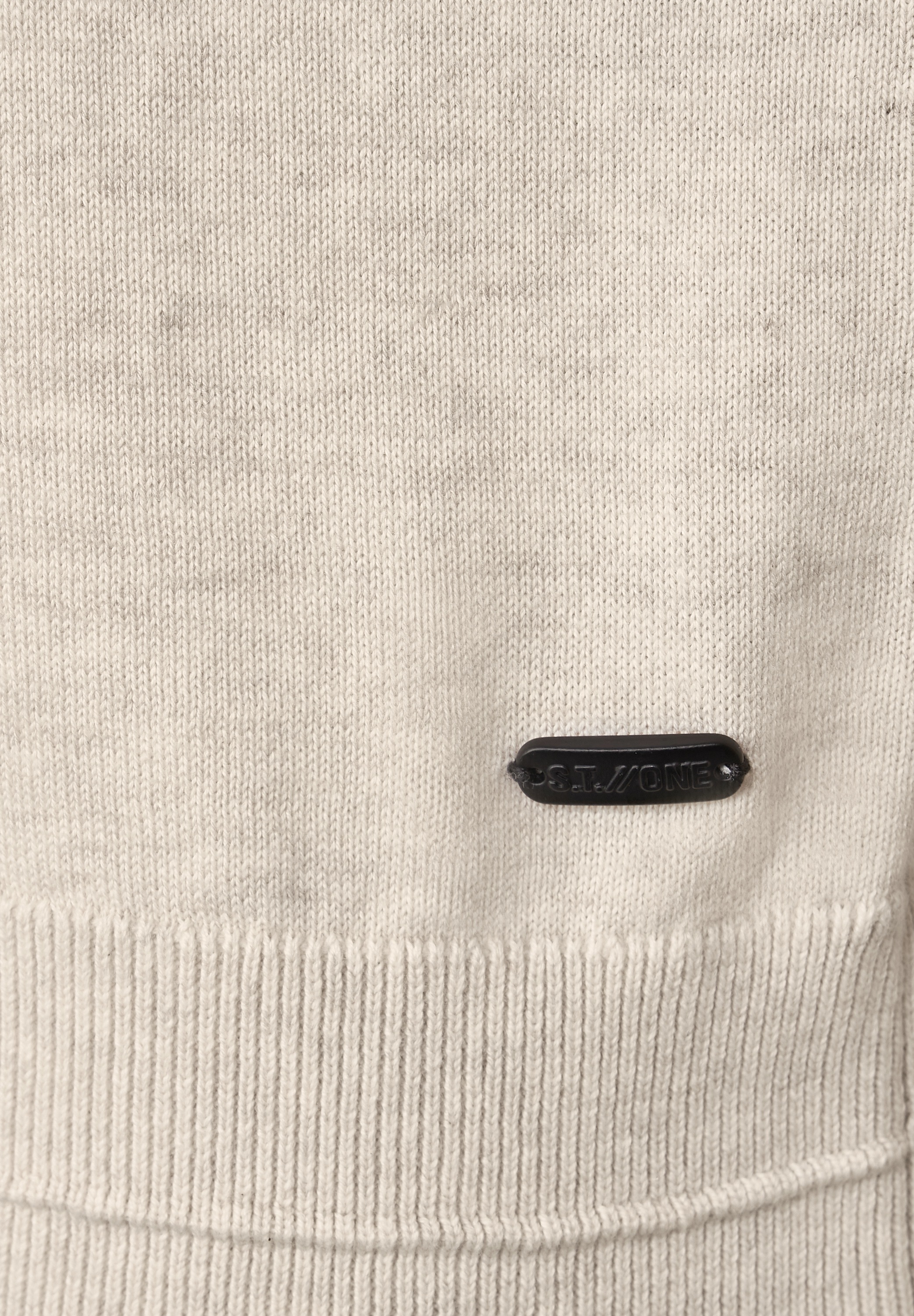 STREET ONE MEN Stehkragenpullover, in Melange Optik