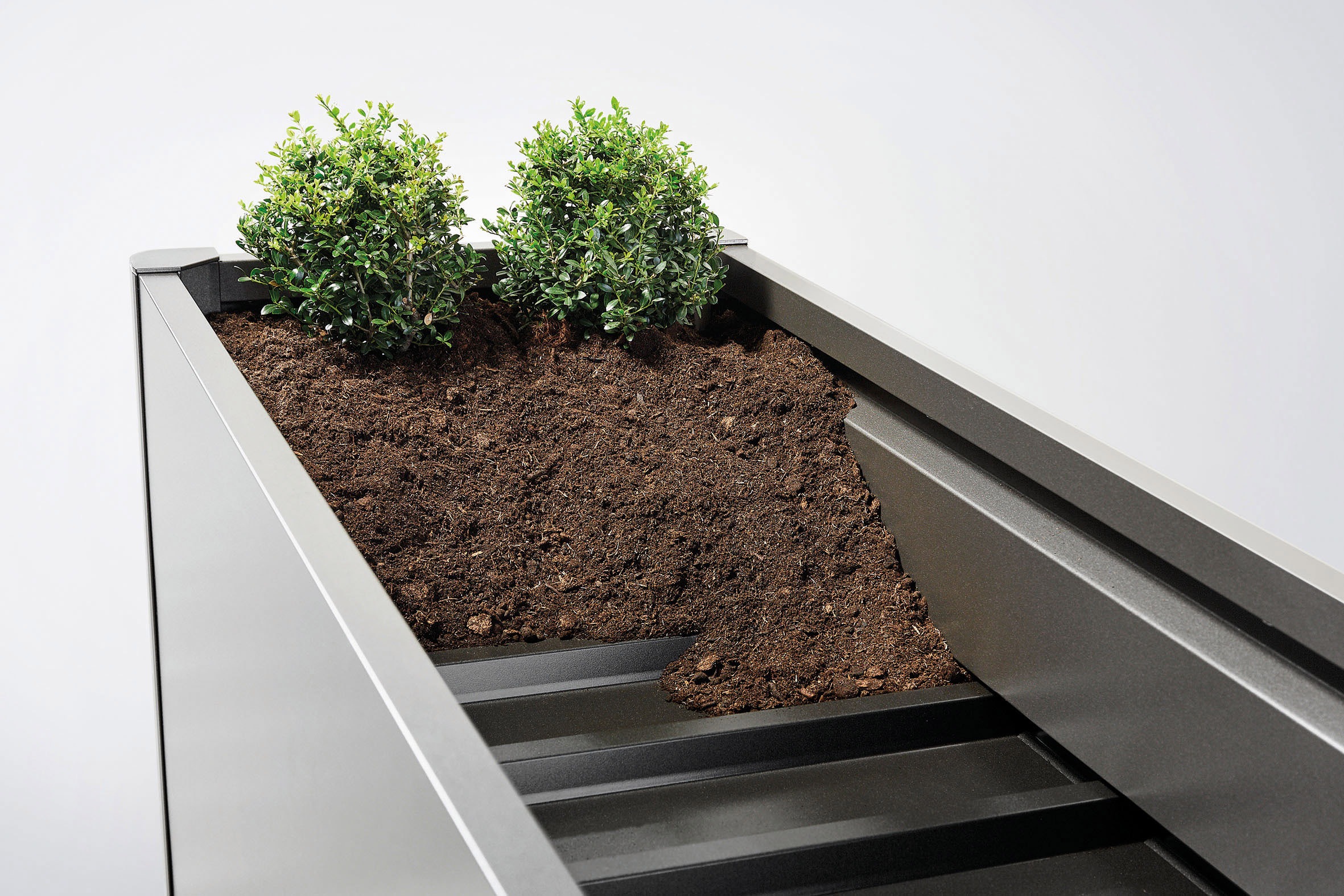 Biohort Hochbeet »BELVEDERE L-Form mini 2, verschiedene Farben«, 201x201x45 cm, extrem langlebig, aus Metall
