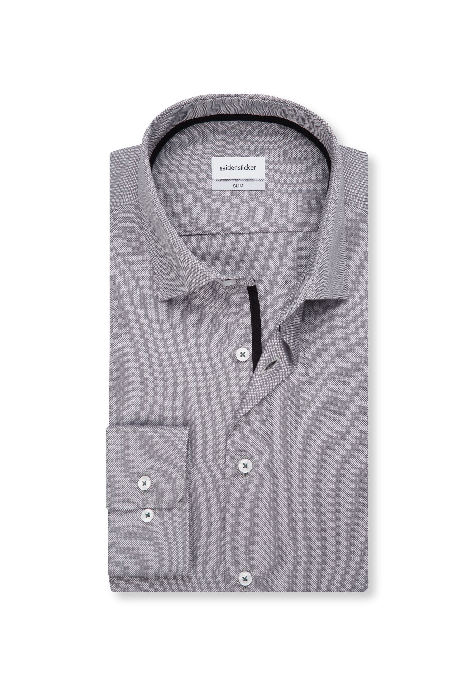 seidensticker Businesshemd »Schwarze Rose« Slim 1/1 Kentkragen Struktur