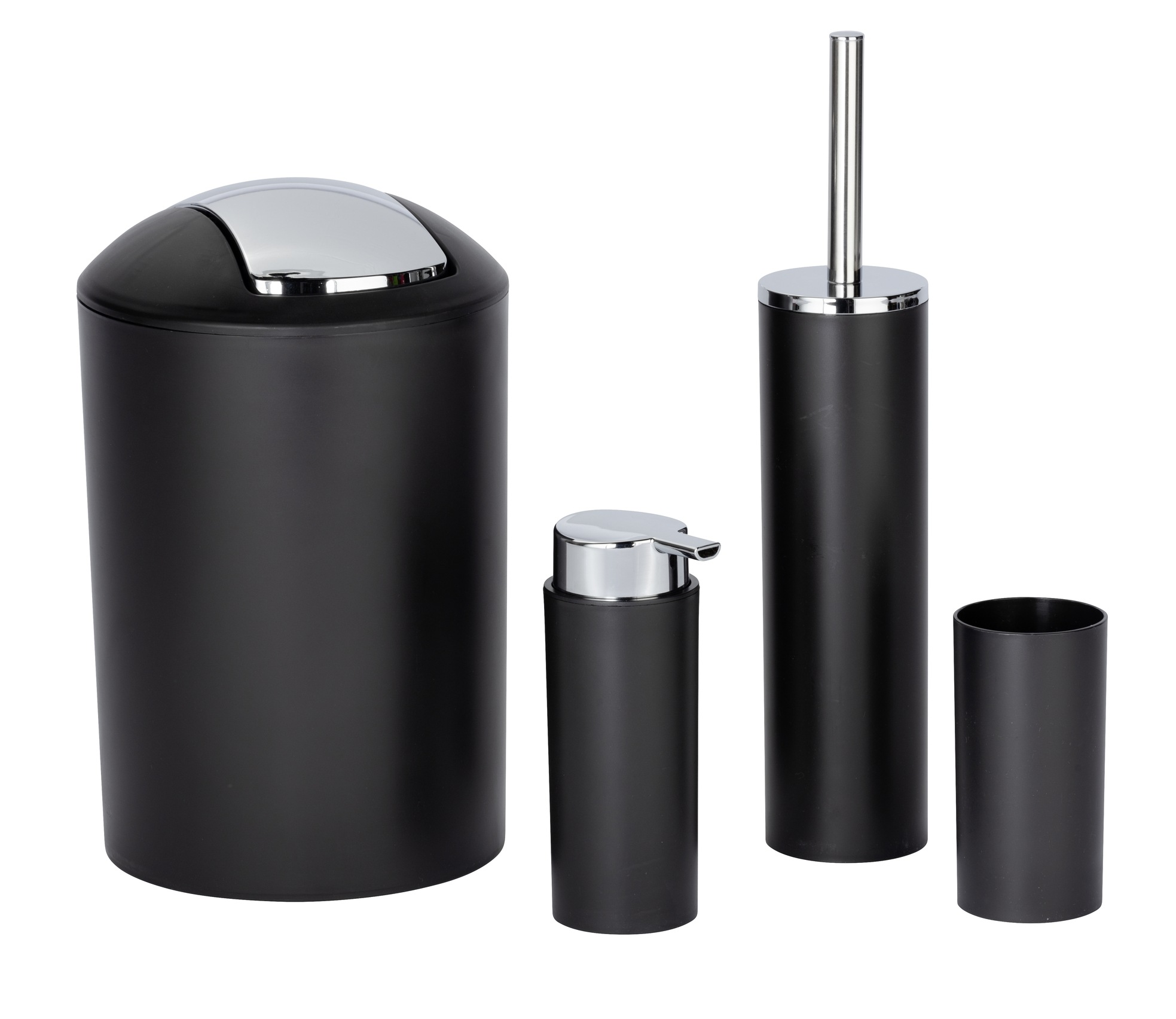 WENKO Badaccessoire-Set "Calvo" Seifenspender, Zahnputzbecher, WC-Garnitur günstig online kaufen