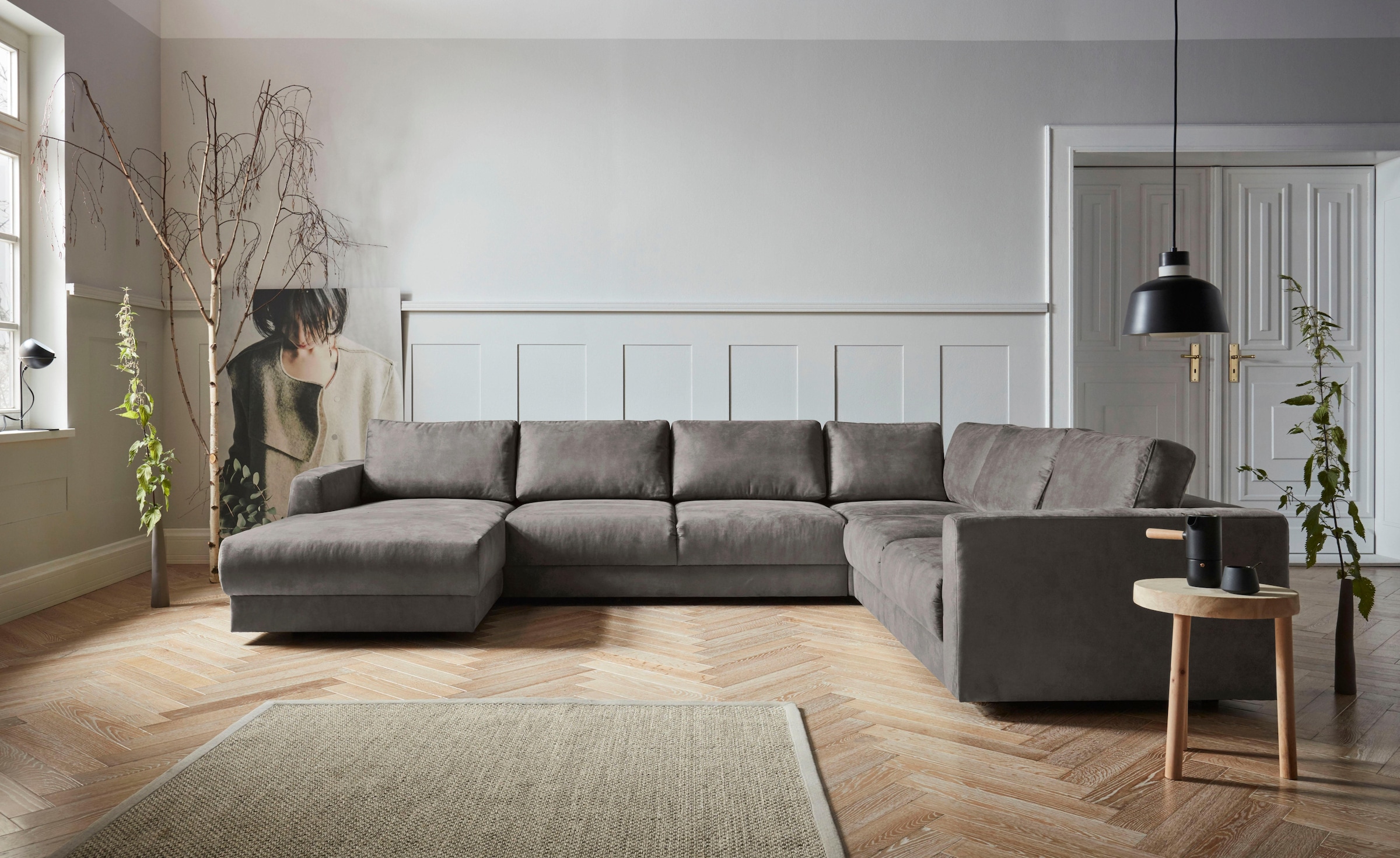 Home affaire Wohnlandschaft "Hobro U-Form" in 3 Bezugsqualitäten in vielen günstig online kaufen