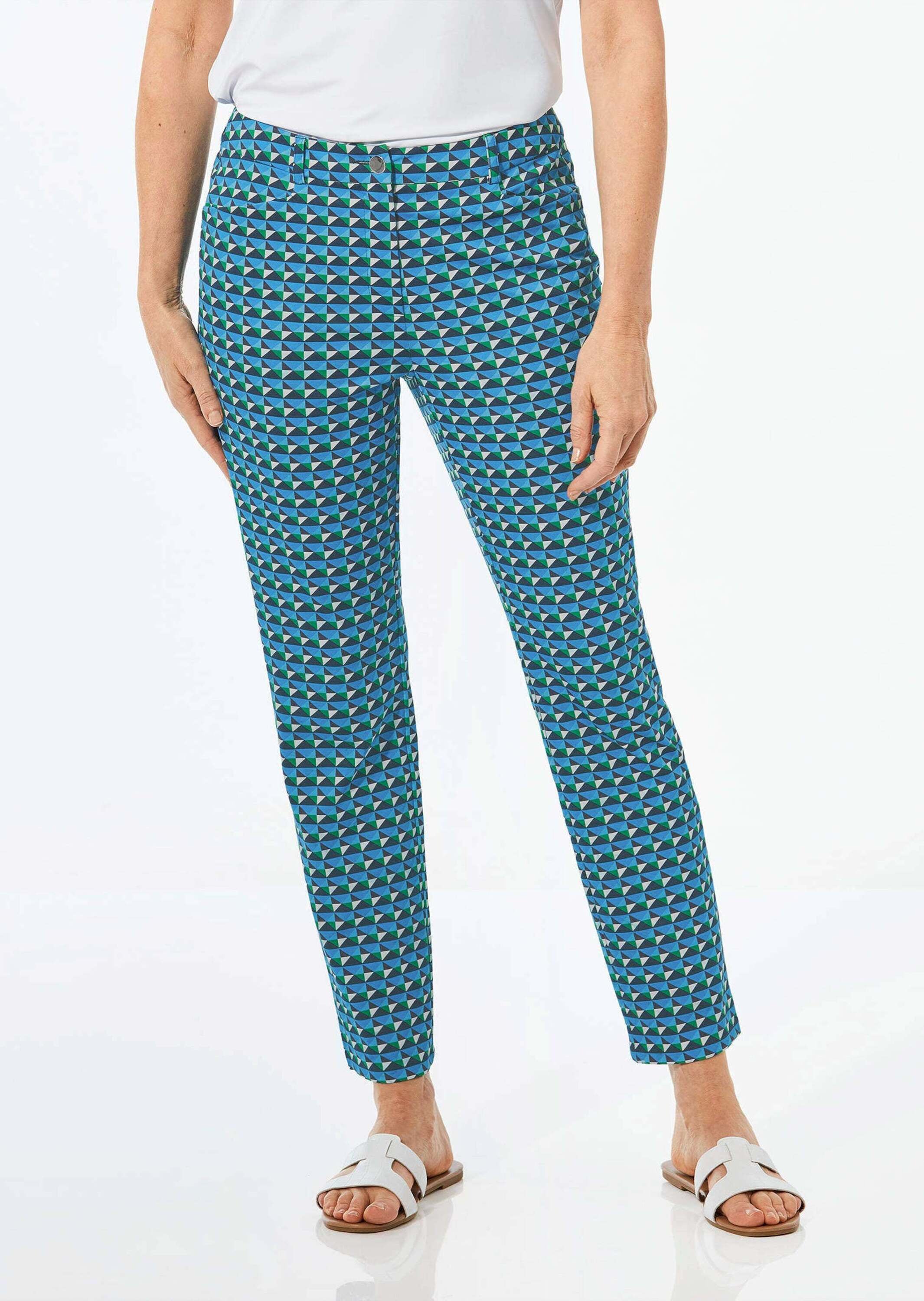 GOLDNER Stoffhose »Druckhose Druckhose mit Minimaldessin«
