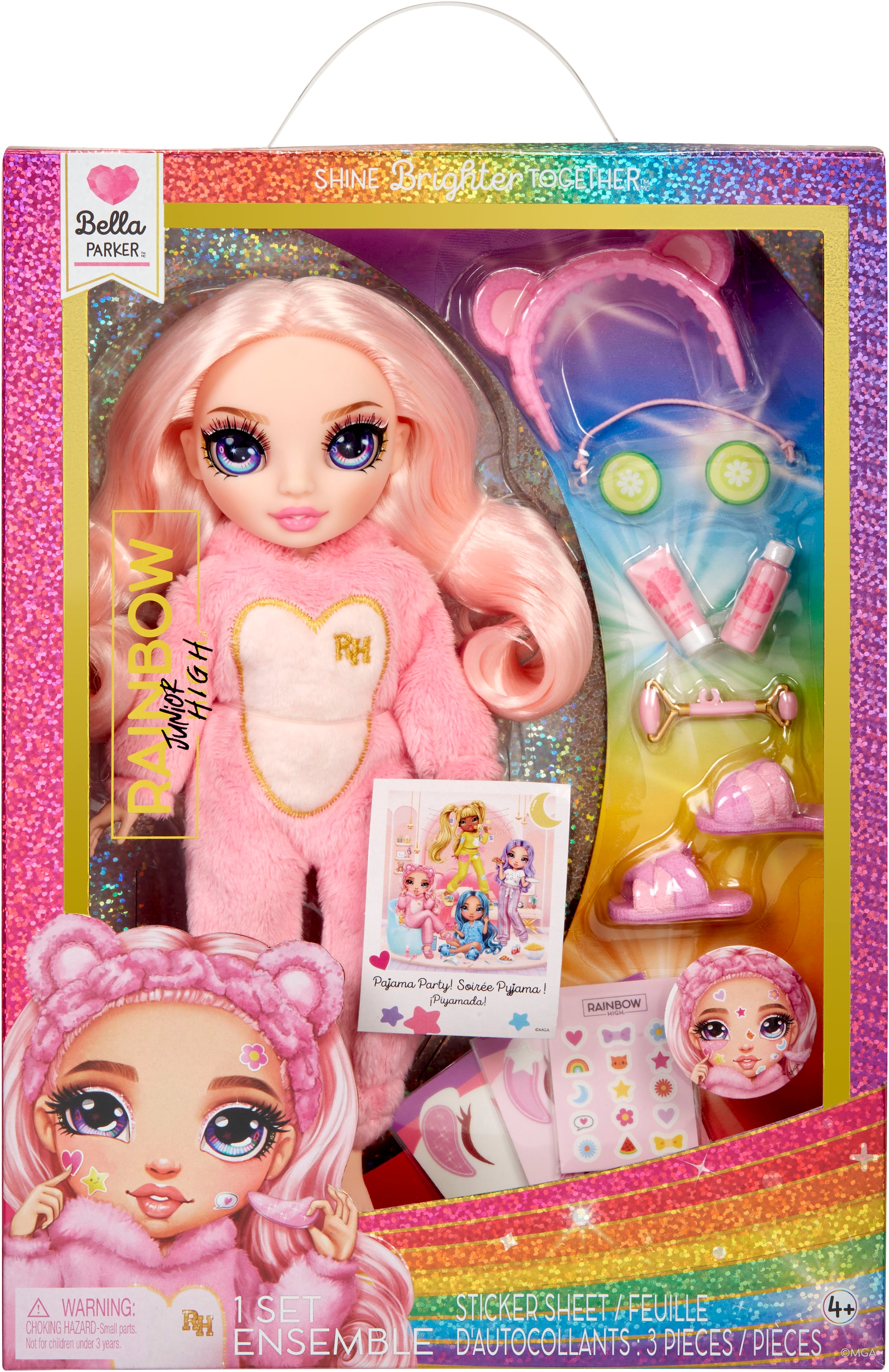 RAINBOW HIGH Anziehpuppe »Junior High PJ Party Fashion Doll Bella (Pink)«