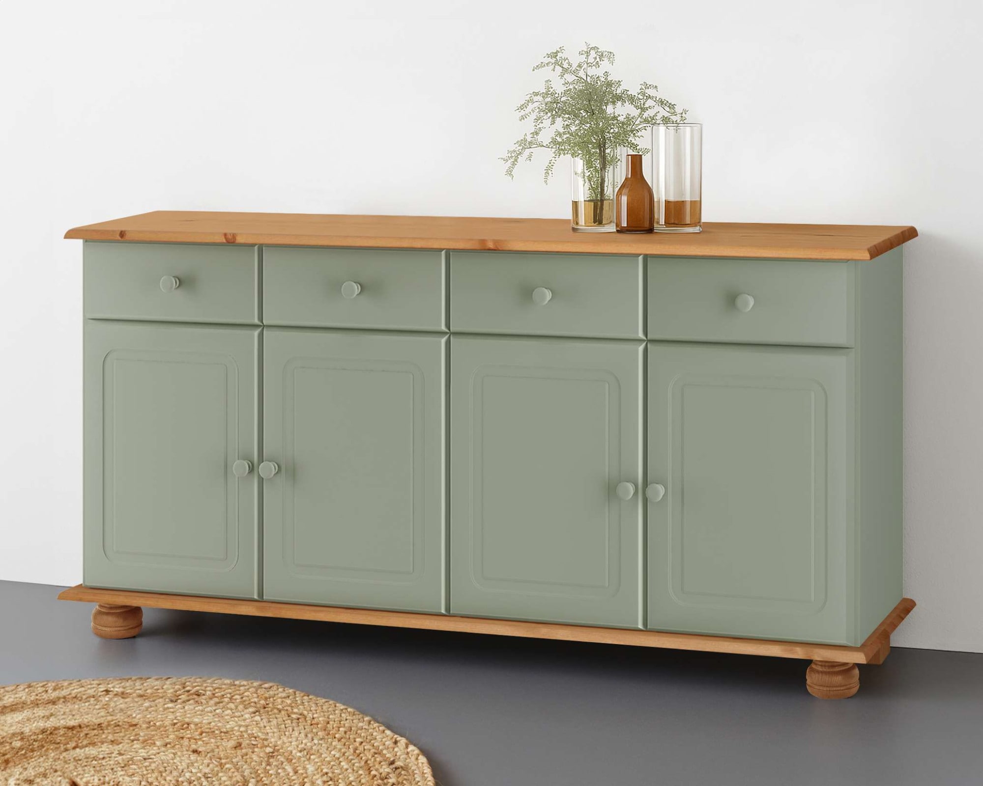 OTTO home Sideboard "Mette" Kommode aus massivem Kiefernholz, Breite 156 cm