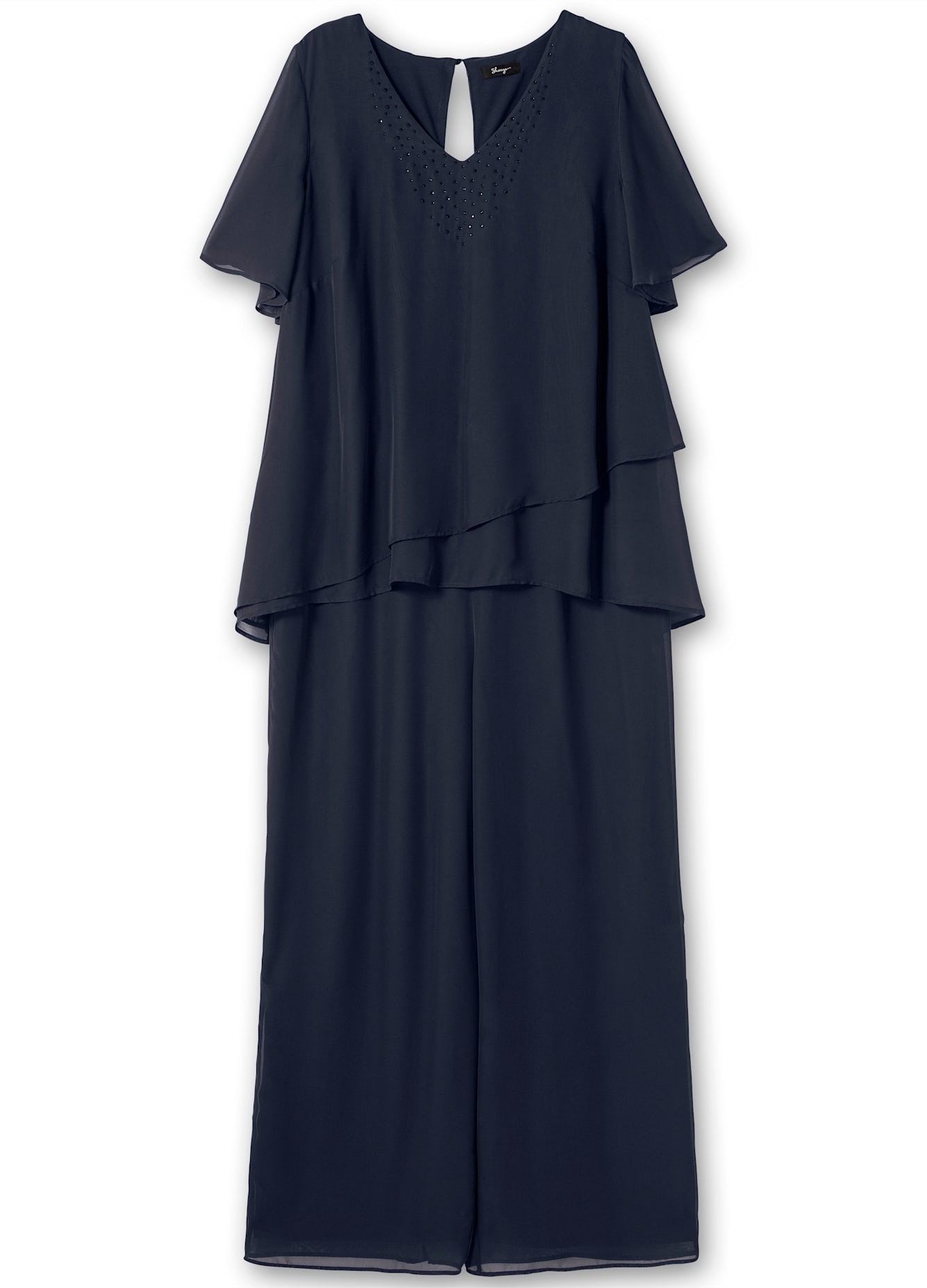 Overall SHEEGO, Damen, Gr. 54, Normalgrößen, blau (marine), 100% Polyester, unifarben, lang, Overalls Overall 2