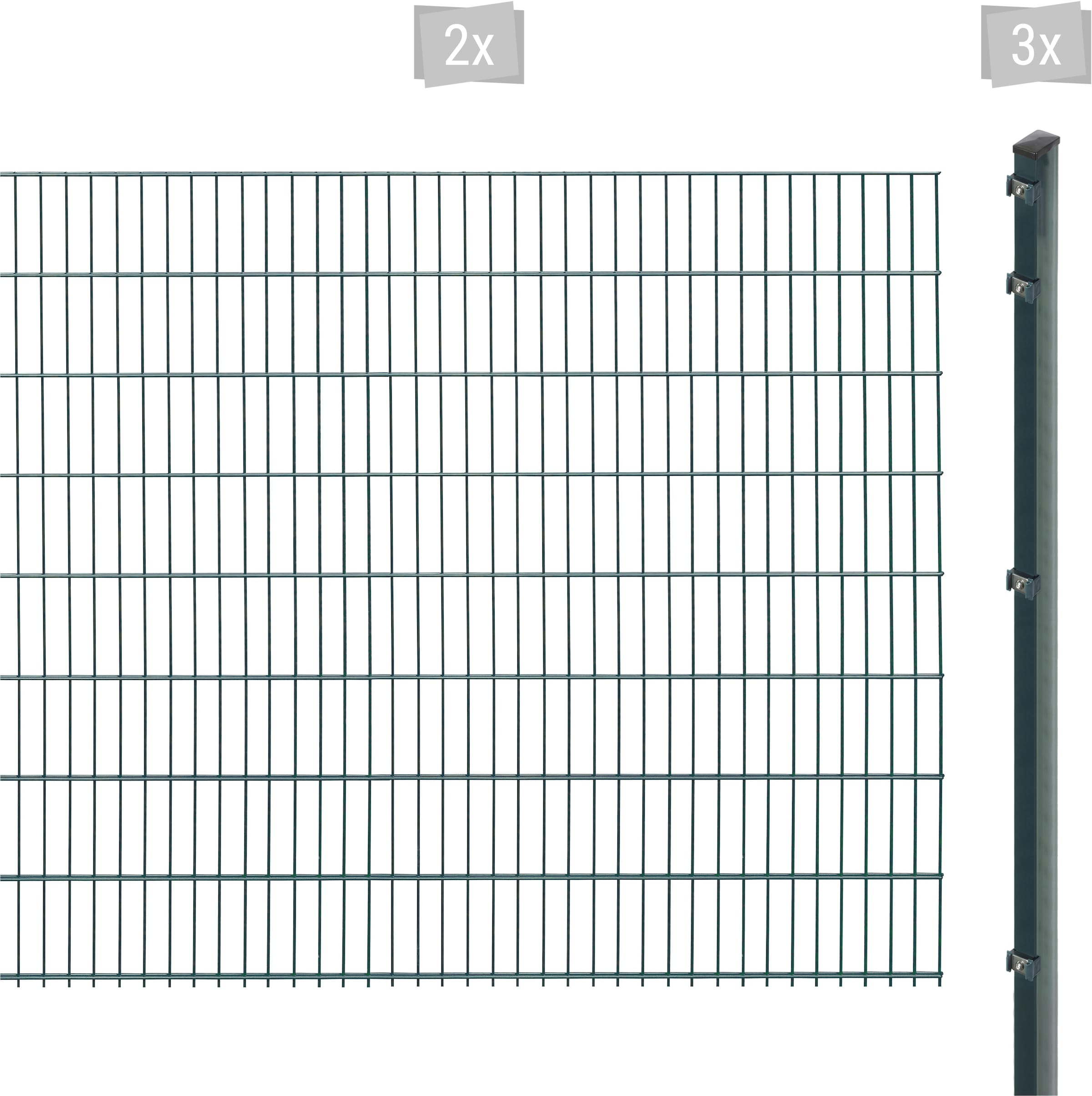 Arvotec Doppelstabmattenzaun "EXCLUSIVE 163 zum Einbetonieren", Zaunhöhe 163 cm, Zaunlänge 2 - 60 m