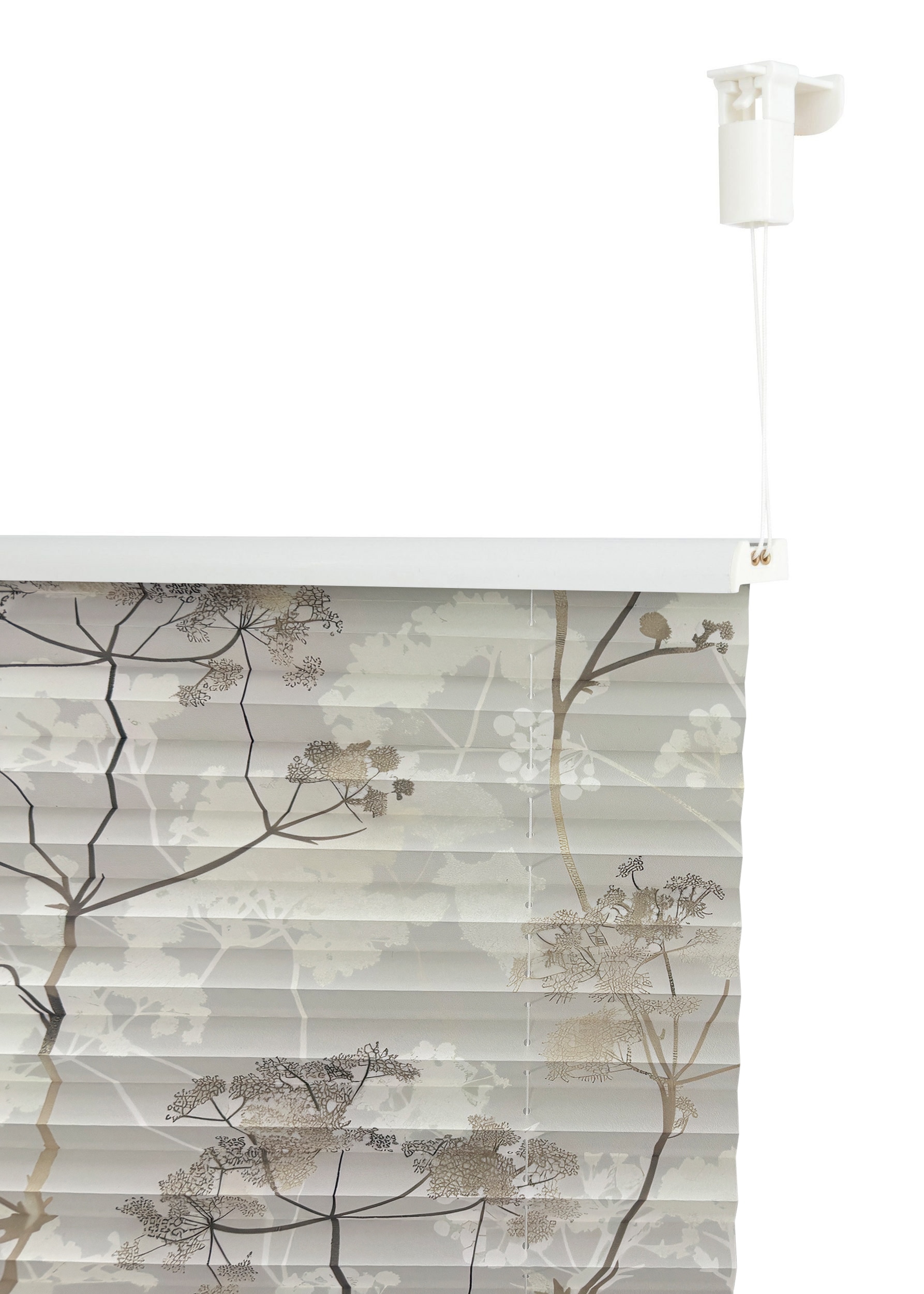 OTTO home Plissee »MYNNI« Lichtschutz ohne Bohren verspannt florales Muster, Sonnenschutz, für Tür & Fenster- NEUHEIT