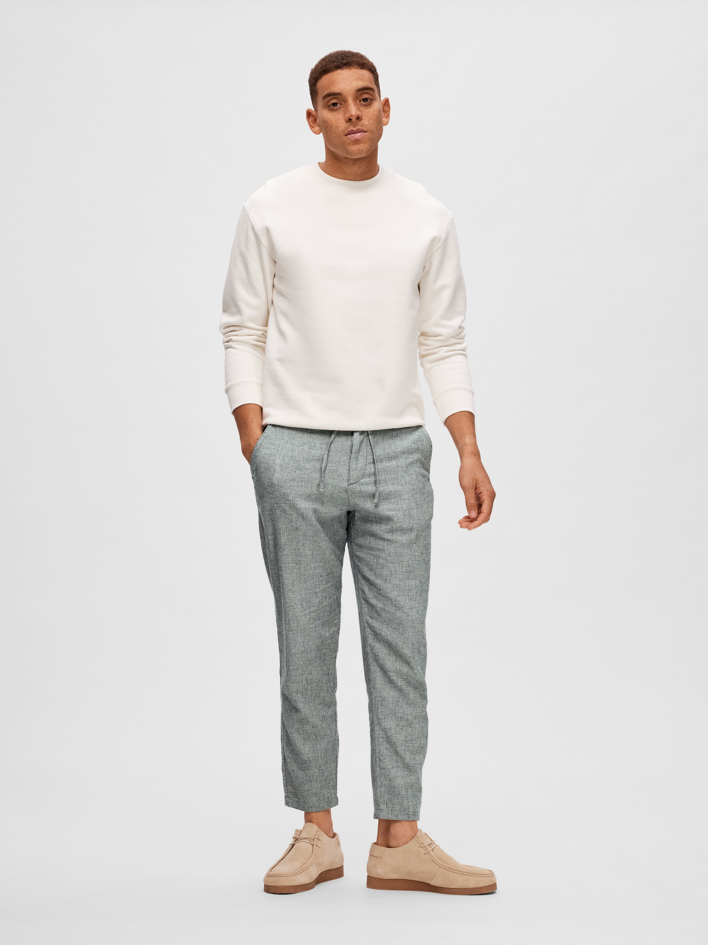 SELECTED HOMME Chinohose »SLH172-SLIMTAPE BRODY LINEN PANT NOOS«, mit Leinen