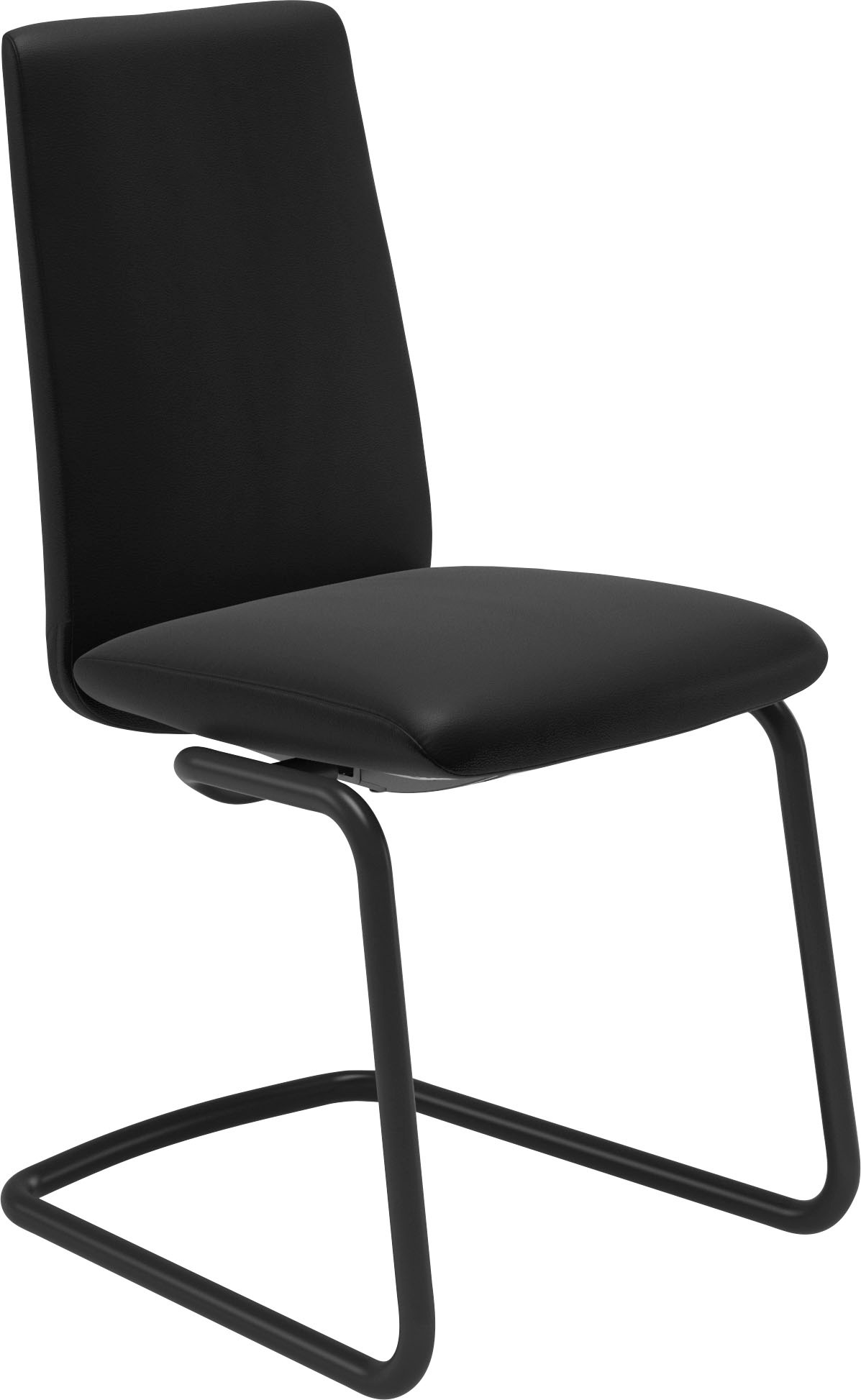 Stressless Polsterstuhl "Laurel", Leder BATICK, Low Back, Größe M, mit Beinen aus Stahl in Schwarz matt