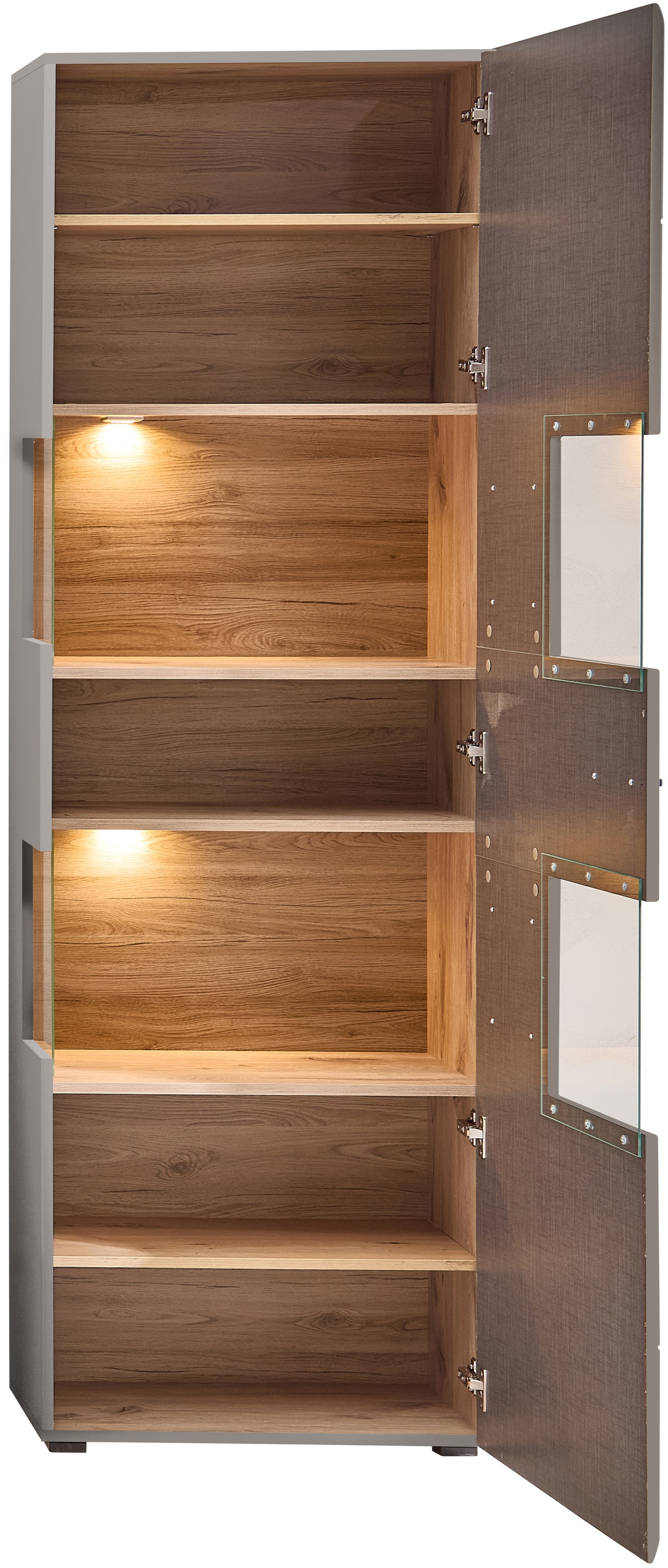 Innostyle Vitrine "FUN PLUS II" 2 Stk. tlg. Glastür, 7 Fächer, Softclose, A günstig online kaufen