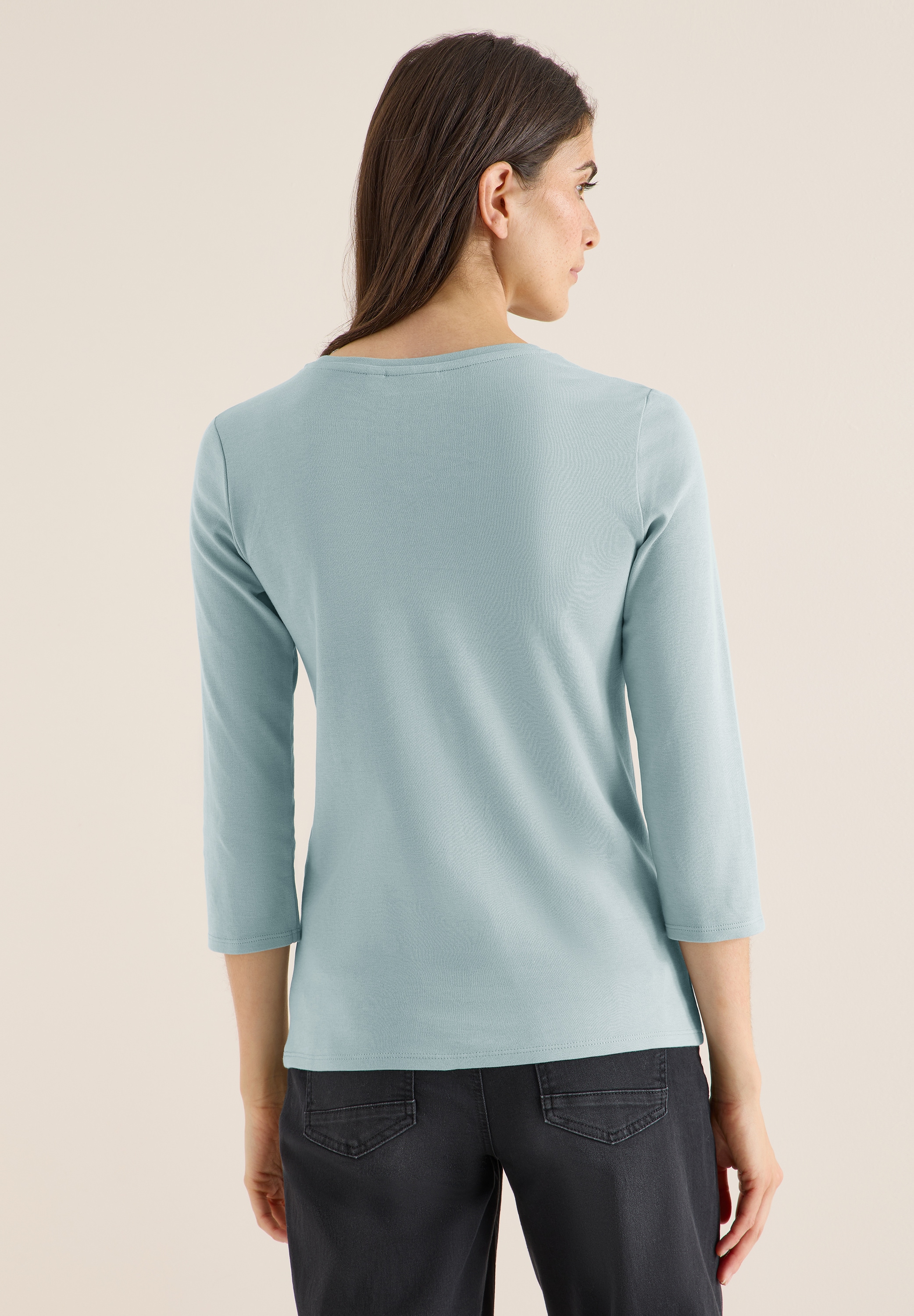 Cecil Rundhalsshirt aus reiner Baumwolle