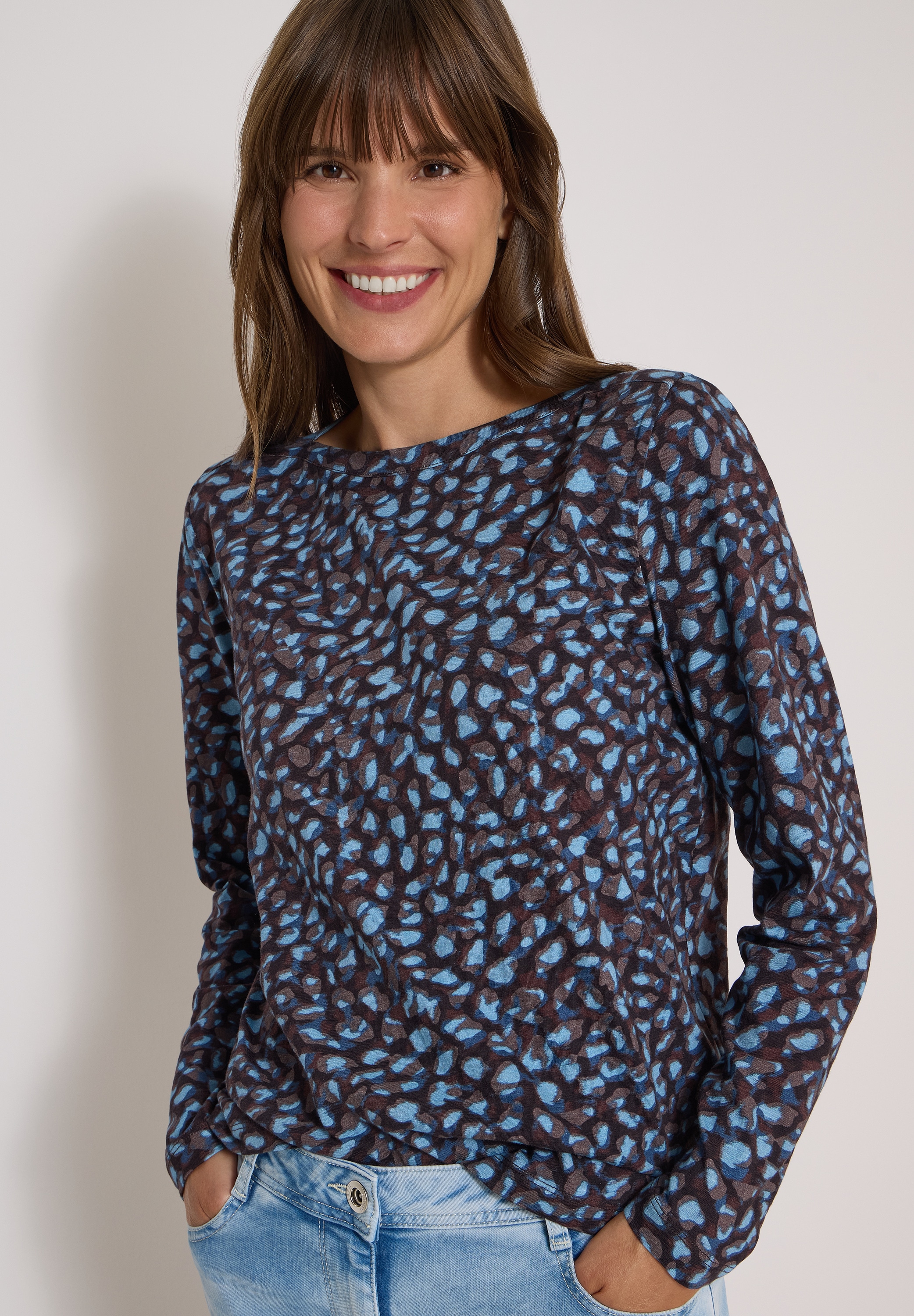 Cecil Langarmshirt aus reiner Baumwolle