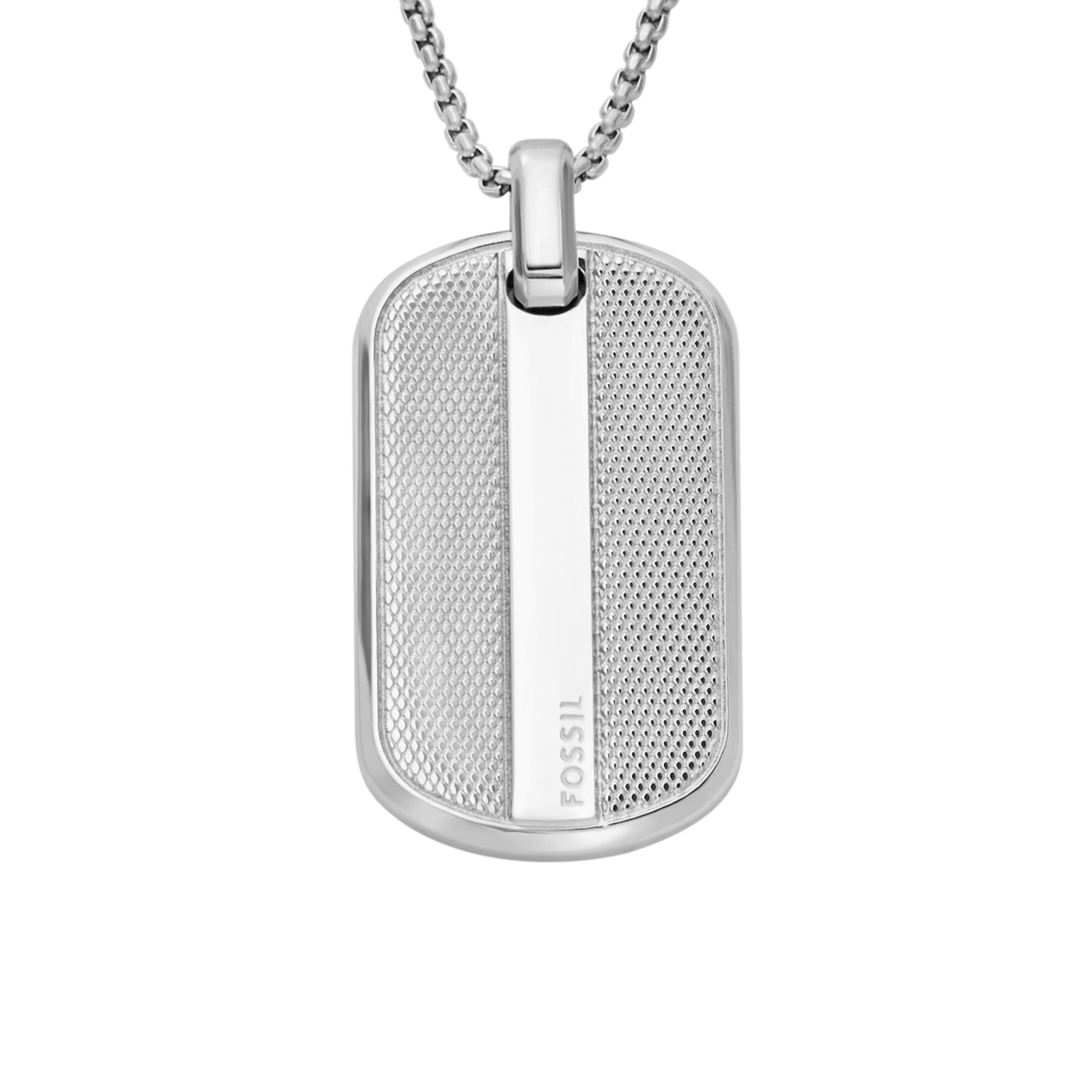Kette mit Anhänger FOSSIL "Schmuck Geschenk Edelstahl KNOX", silber (edelstahlfarben), Halsketten, Damen, Edelstahl, L: 56 B: 1,1mm, B:1,1mm 2