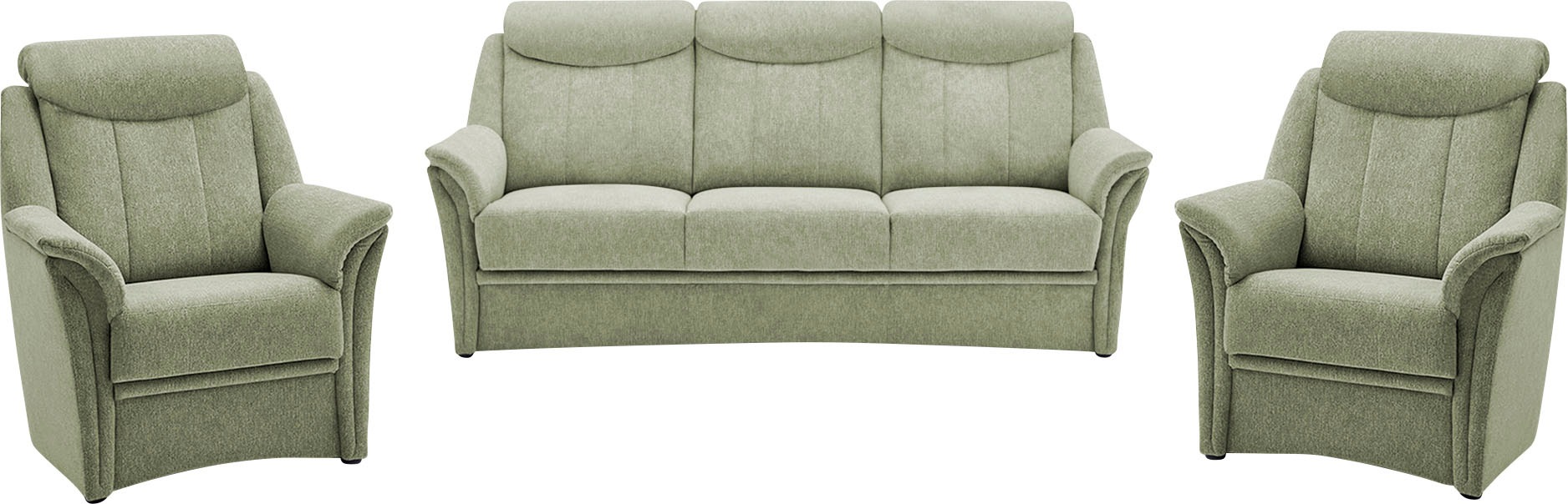 VILLA BECK Polstergarnitur "Lugano", (Set, 3 tlg.), Kopfteilverstellung, in günstig online kaufen
