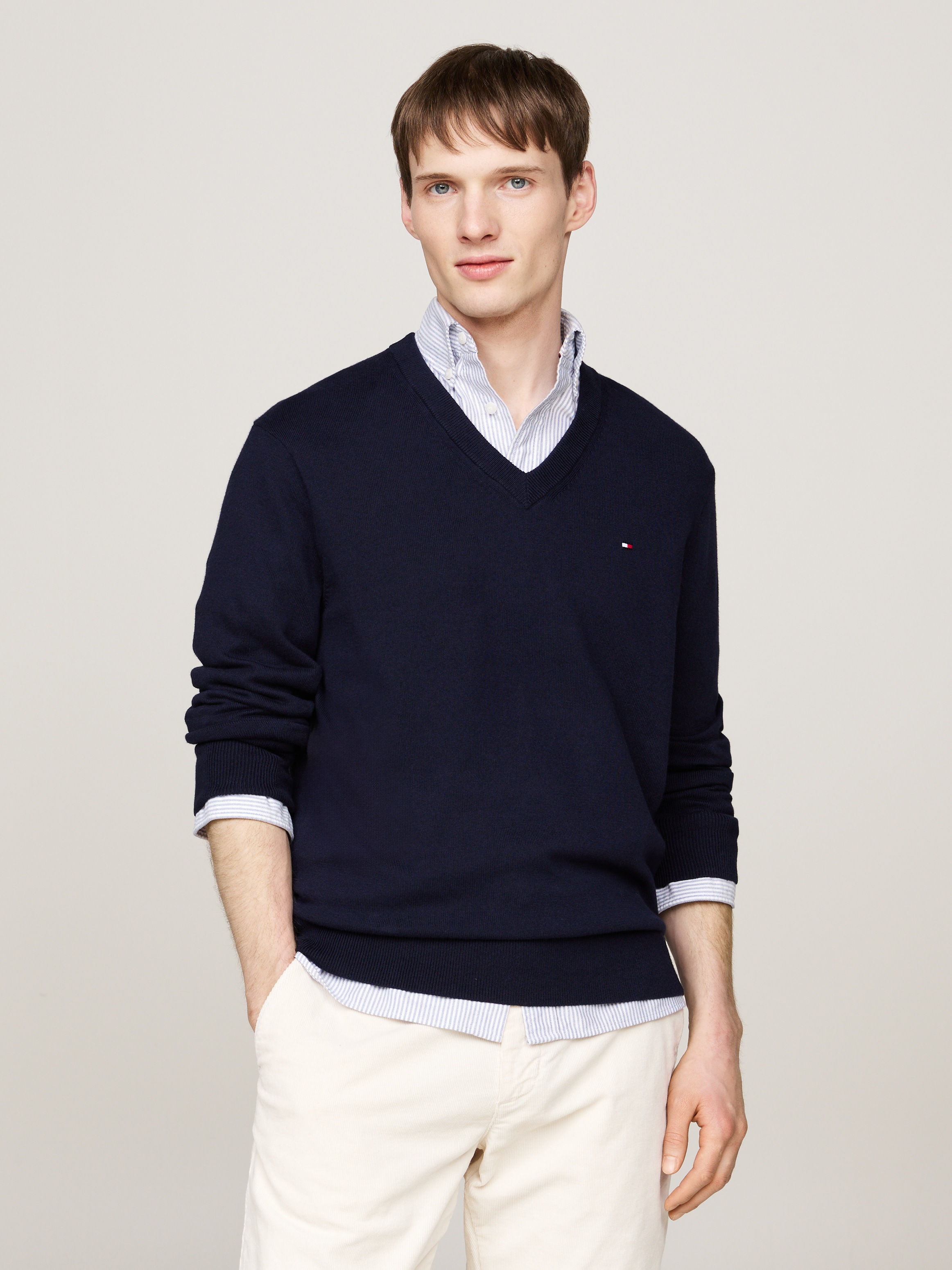 Tommy Hilfiger "PIMA ORG CTN CASHMERE V NECK" günstig online kaufen