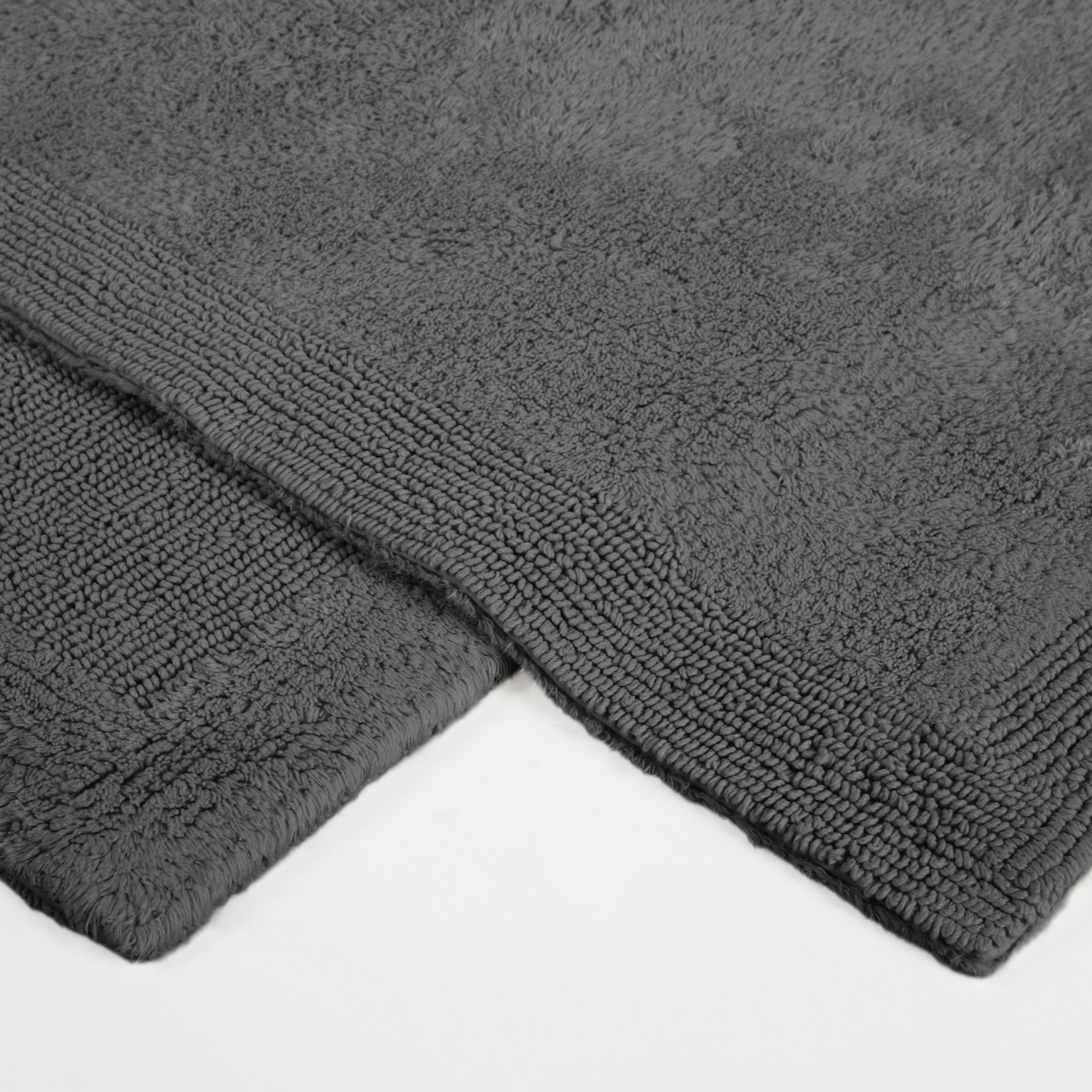 my home Badematte »Kapra, Badvorleger, Badezimmer Teppich«, beidseitig nutzbar-fußbodenheizungsgeeignet-strapazierfähig, mit Bordüre, Badteppich, Badematte, Baumwolle