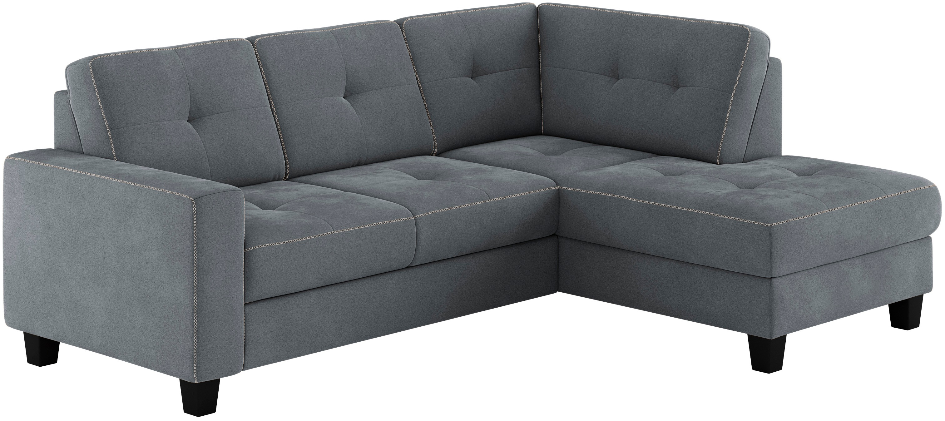 Thumbnail - Places of Style Ecksofa "Varese", Kreuznaht in beige