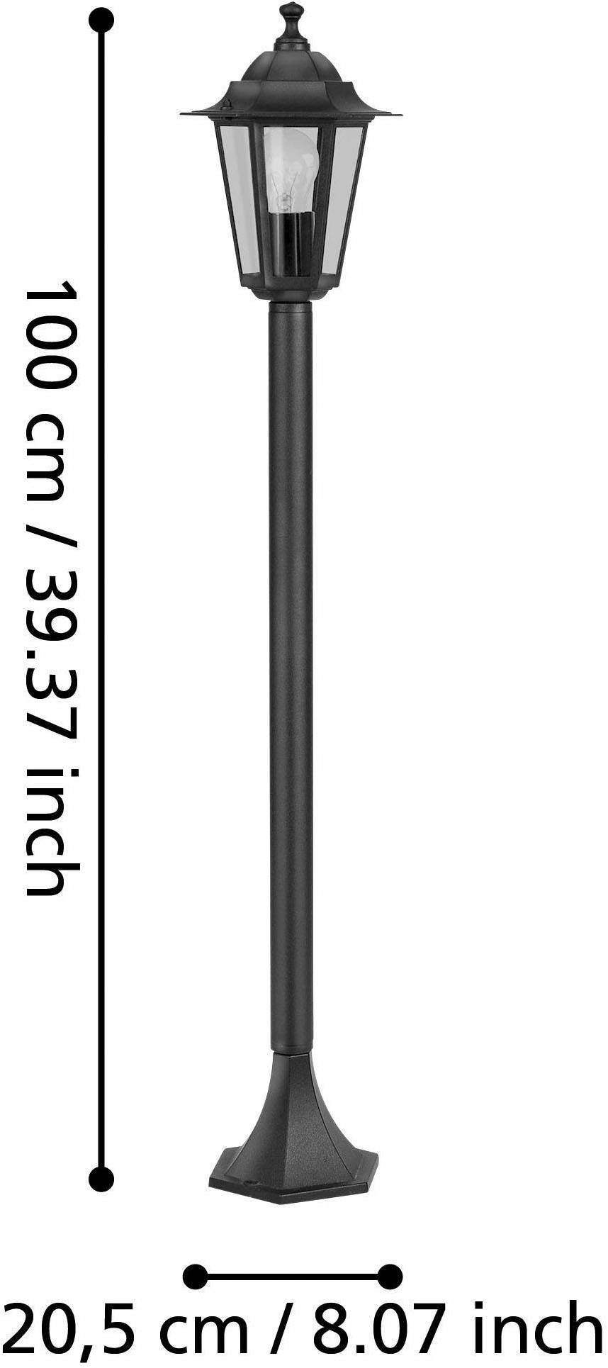 EGLO LED Stehlampe »LATERNA 4 H100 x Ø20,5 cm, Beleuchtung für außen«, 1 flammig, Leuchtmittel E27 | ohne Leuchtmittel, Außen-Stehlampe, 1 flammige Außenleuchte, Stehleuchte, E27, IP44