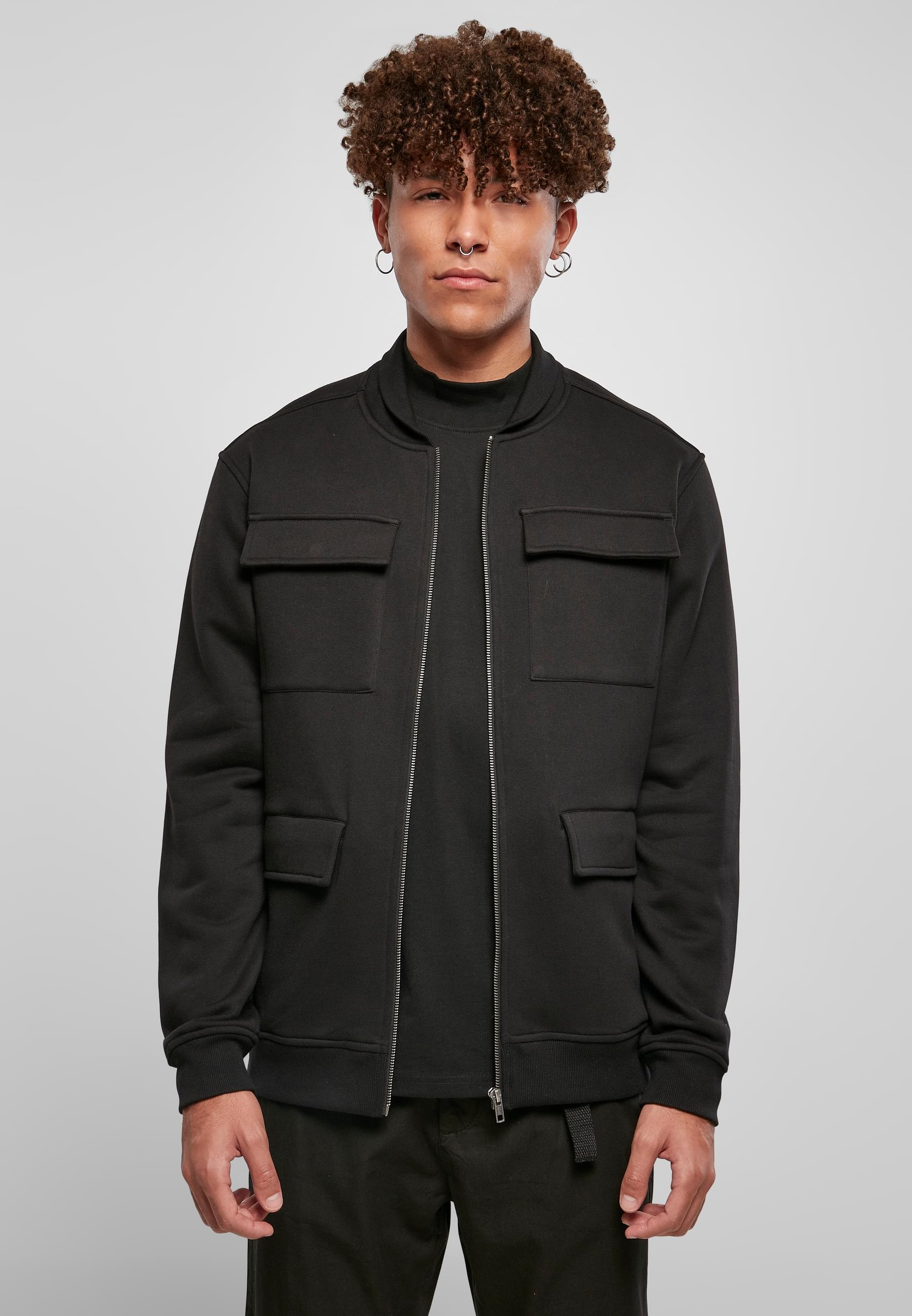 URBAN CLASSICS Bomberjacke »Urban Classics Herren M65 Sweat Bomber«, (1 St.), ohne Kapuze