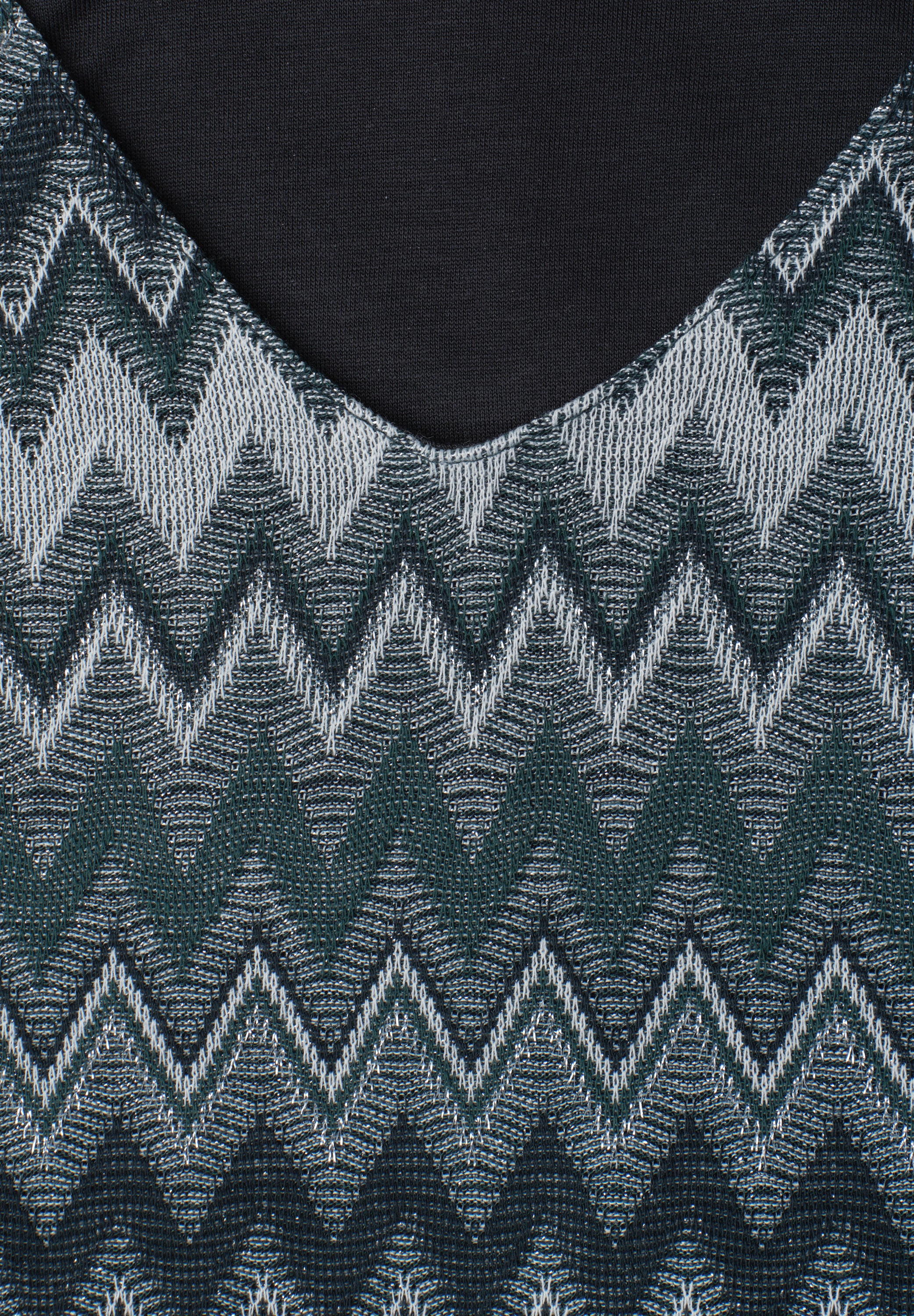 STREET ONE Midikleid Ohne Taschen mit Zick Zack Muster