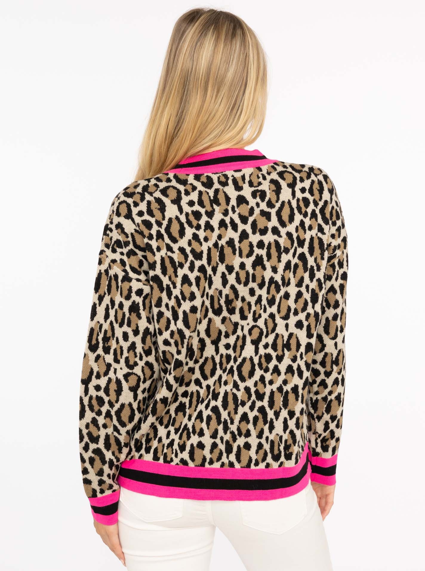 Zwillingsherz Strickjacke »"Leo Streifen"«, mit Knöpfen, Leomuster und Streifenbündchen