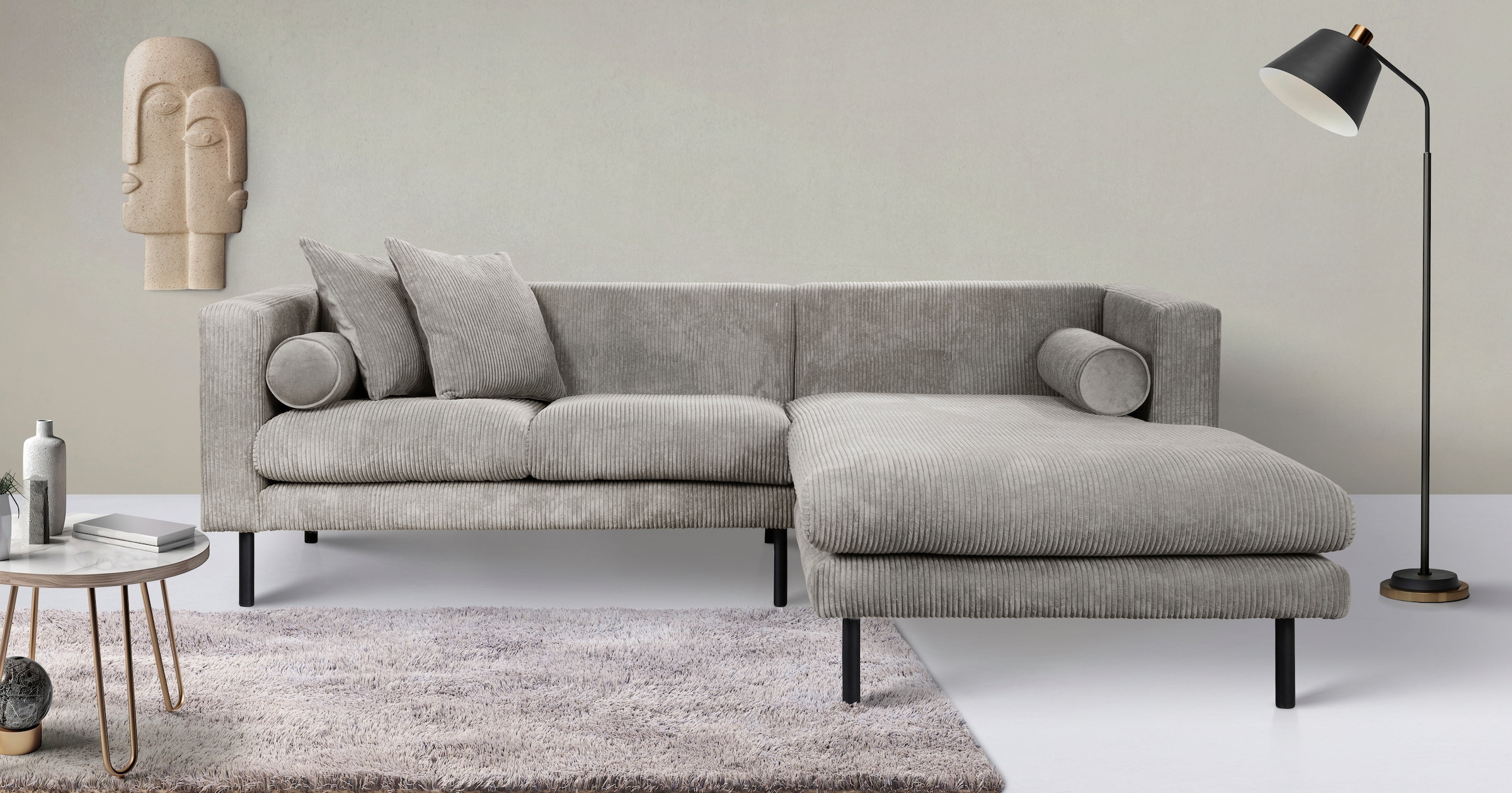 Home affaire Ecksofa "Lillibeth L-Form Designsofa, Maße B/T/H: 240/173/83 c günstig online kaufen